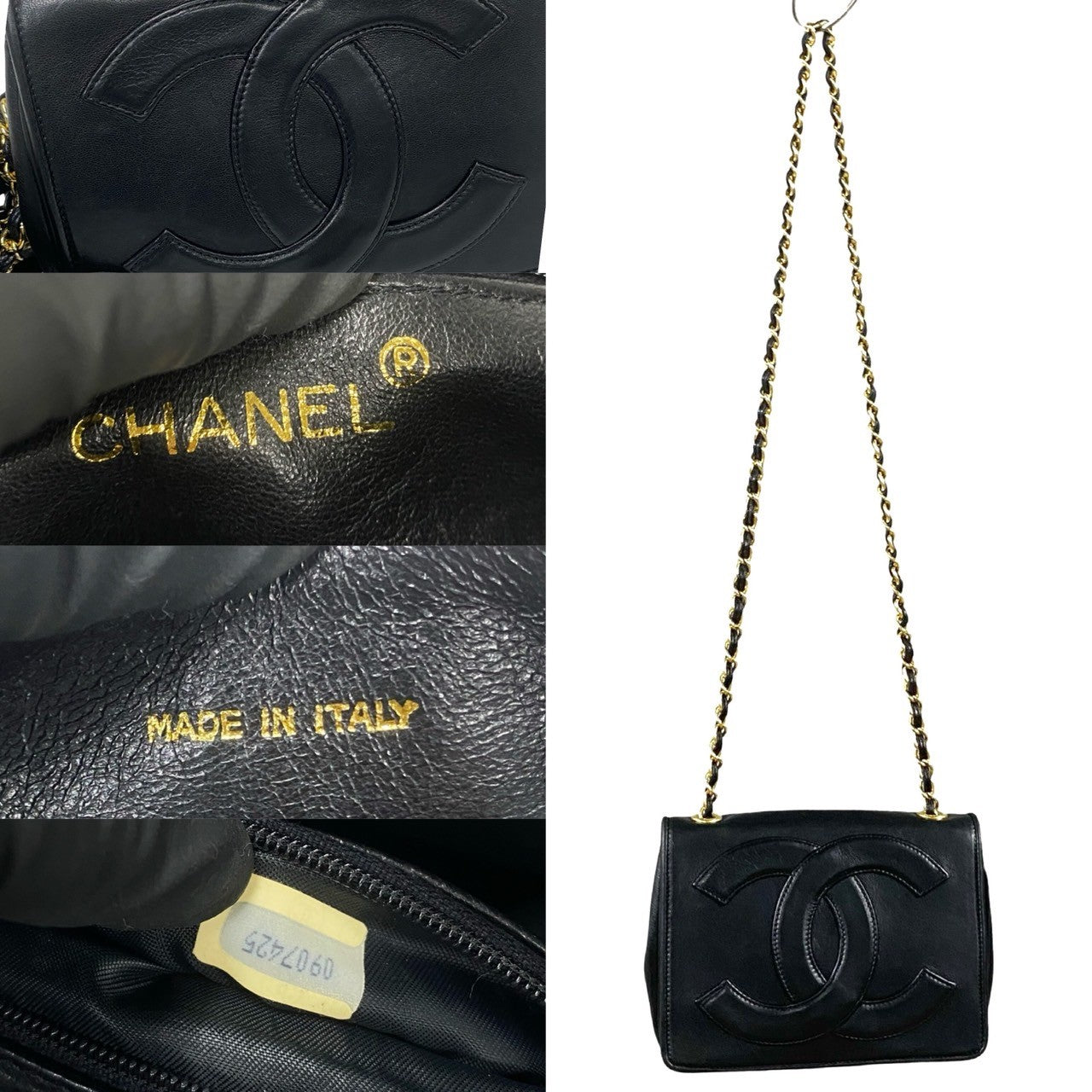 CHANEL Shoulder Bag lambskin black