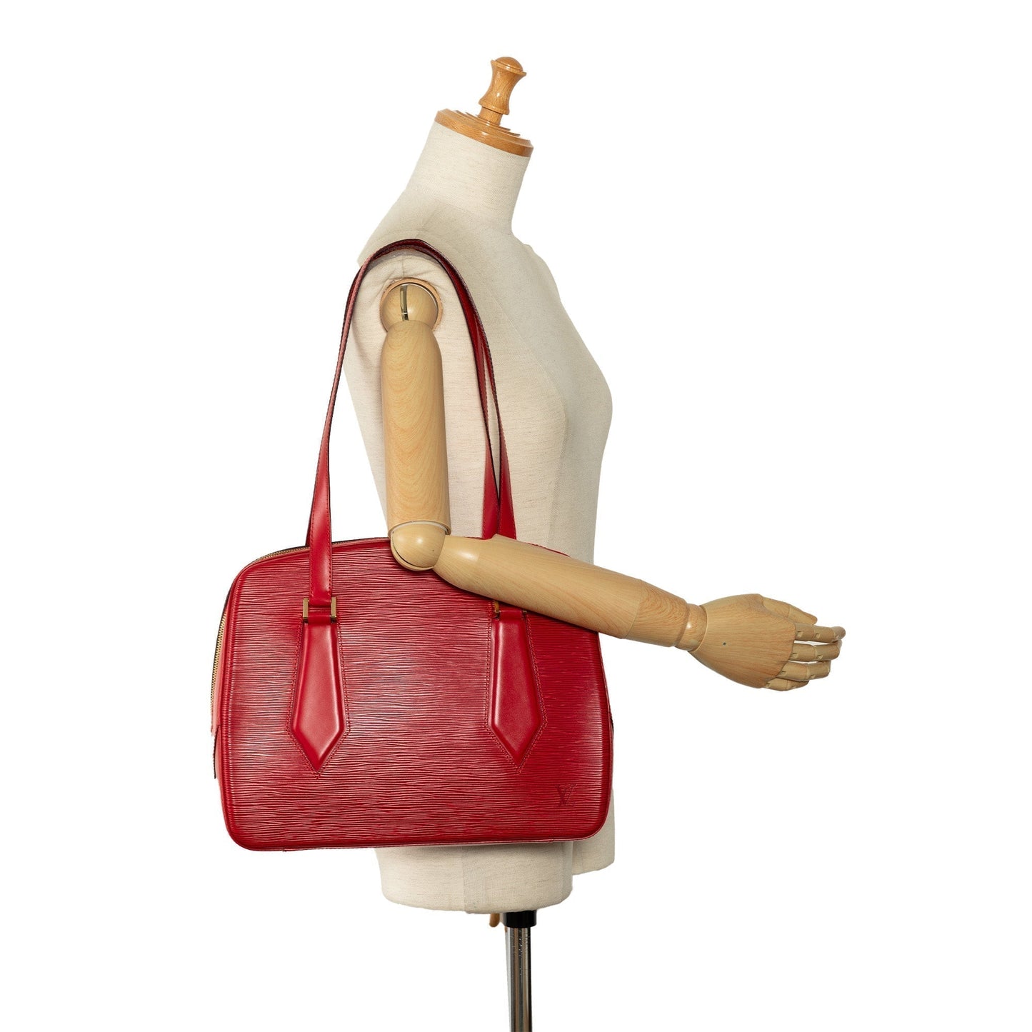 Red Louis Vuitton Epi Voltaire Shoulder Bag