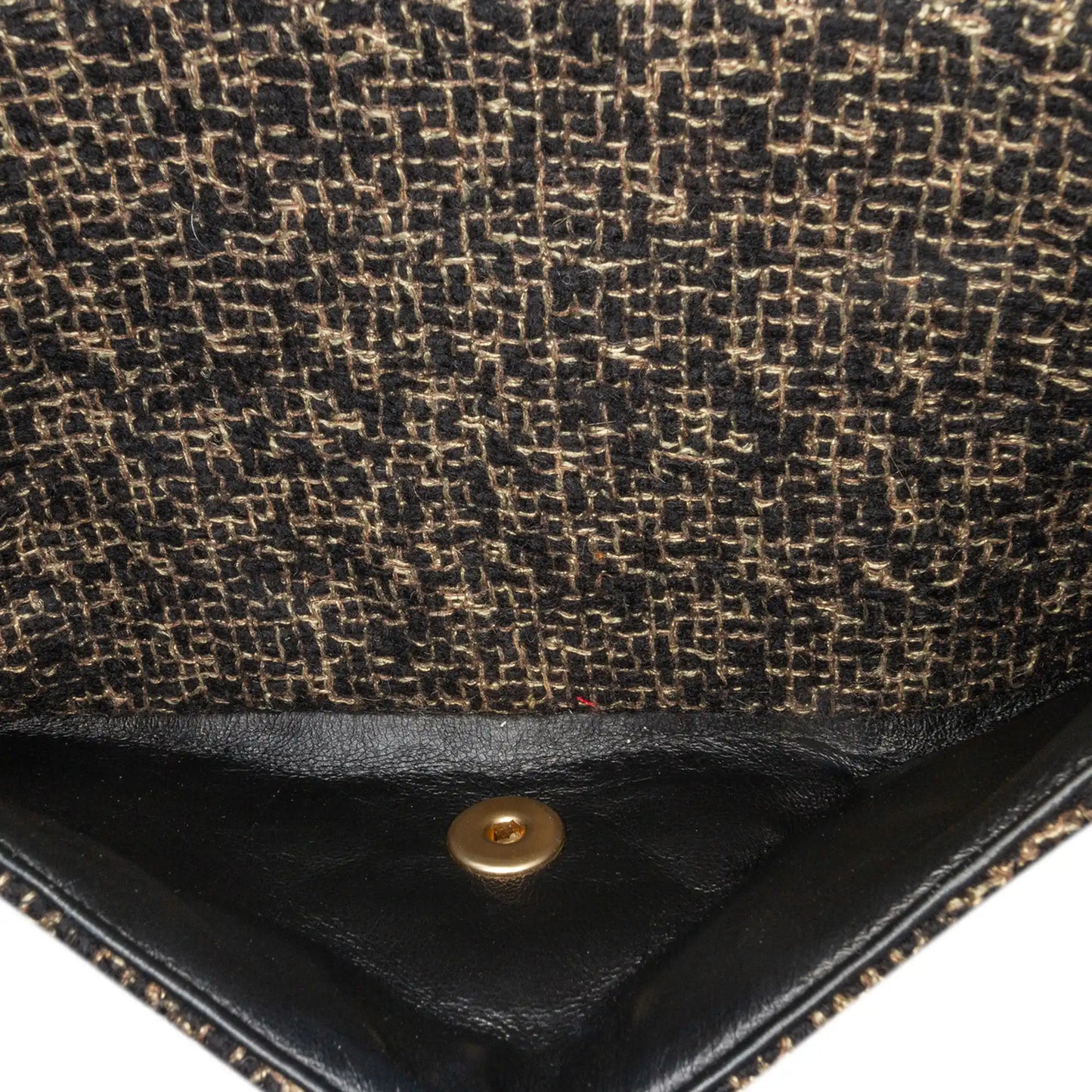 Black Chanel Medium Classic Tweed Double Flap Shoulder Bag