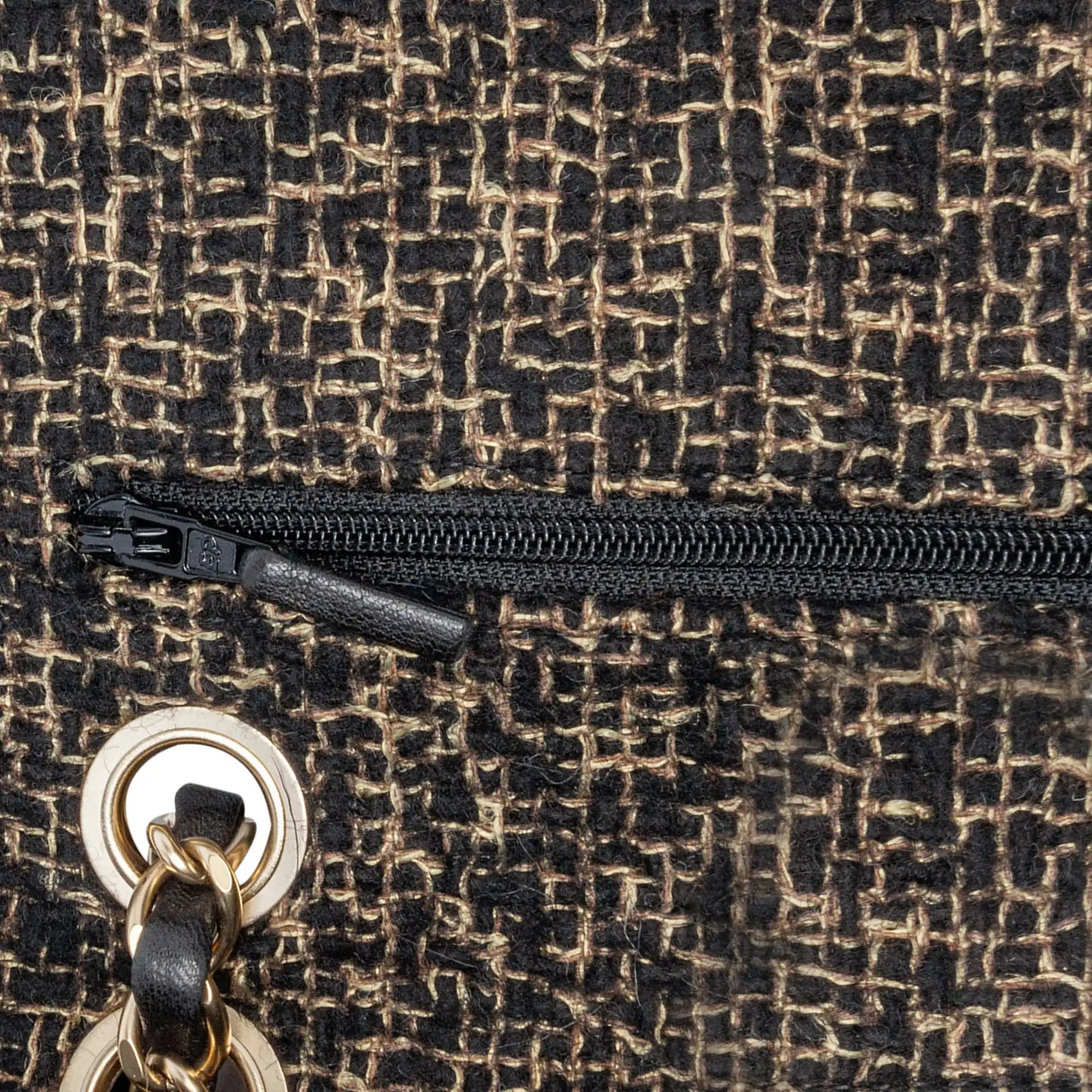 Black Chanel Medium Classic Tweed Double Flap Shoulder Bag