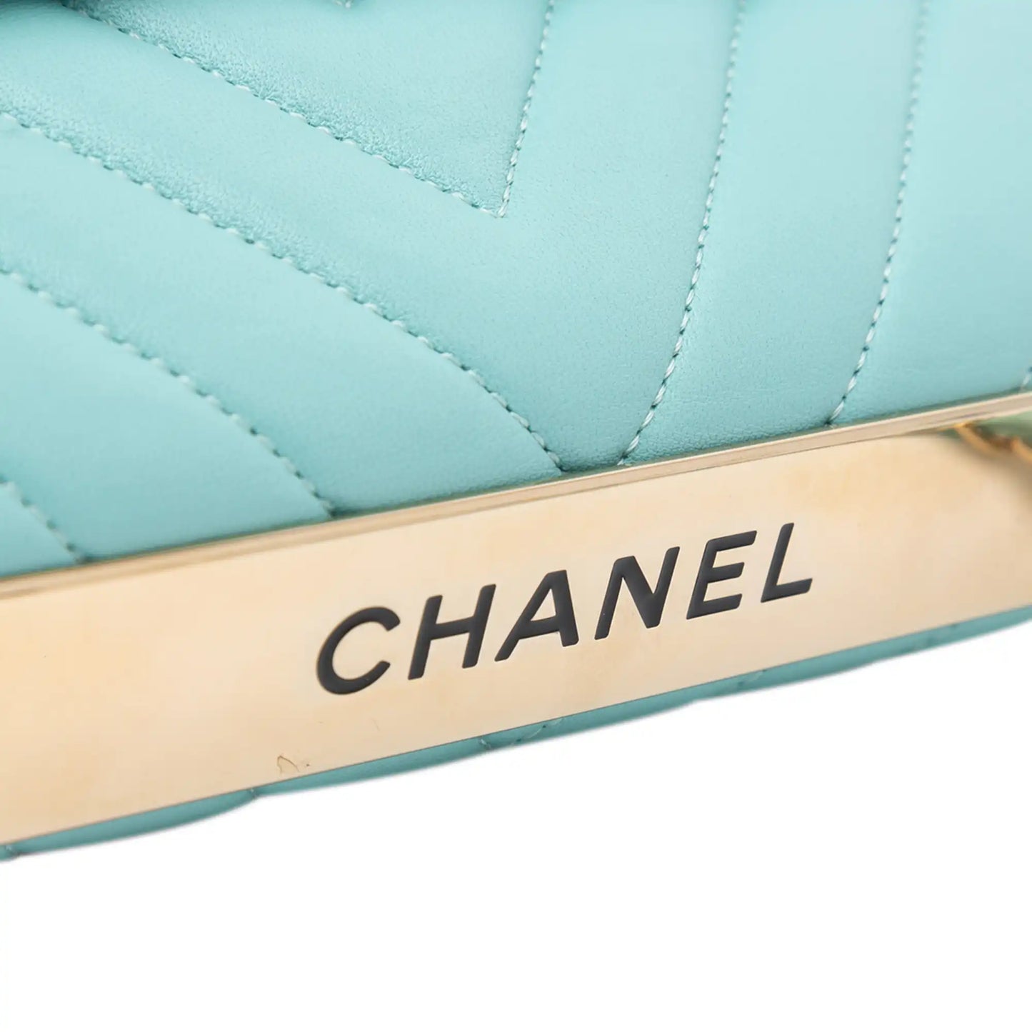 Blue Chanel Chevron Lambskin Trendy CC Flap Shoulder Bag