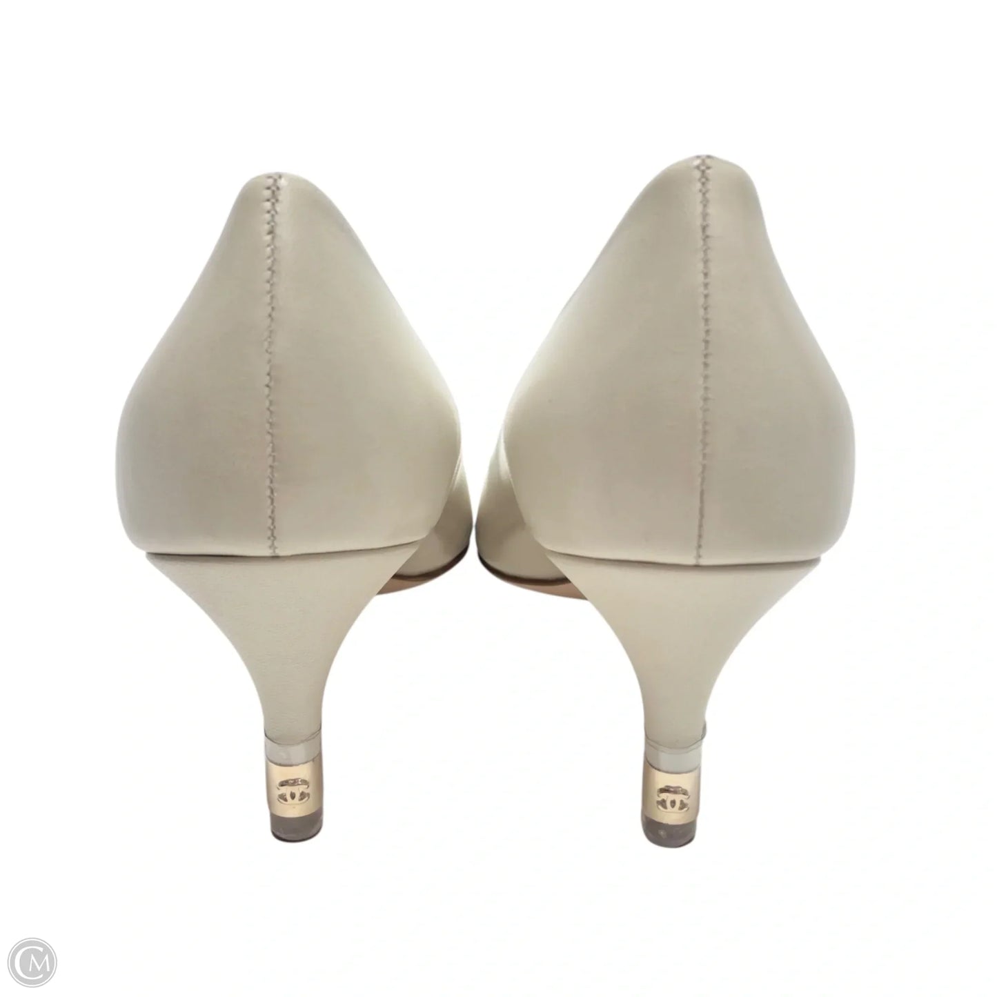Shoes Luxury Designer By Chanel In Cream, Size: 7.5