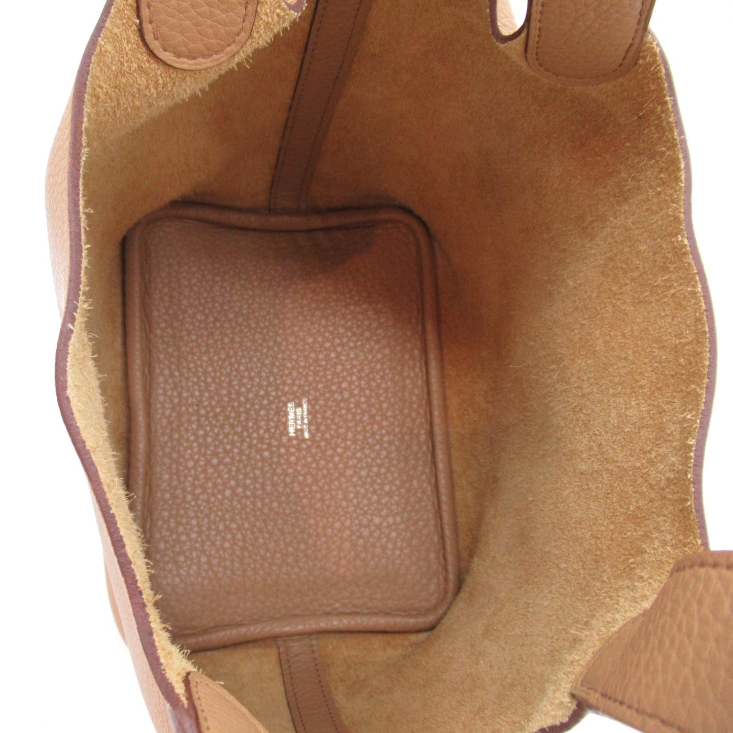 Hermes Picotin PM Biscuituit Handbag Bag Trio Clemence Brown
