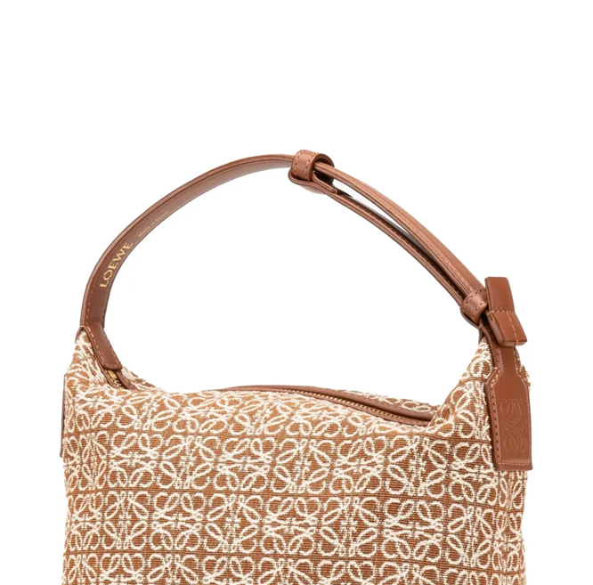 LOEWE Small Cubi Anagram Jacquard Canvas Shoulder Bag