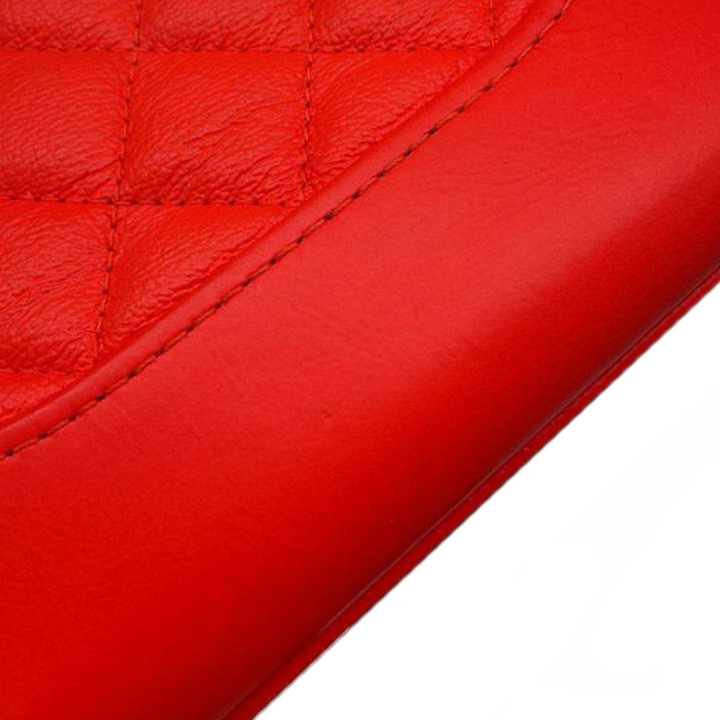 Orange Chanel Quilted Calfskin Gabrielle Double Zip Clutch With Chain Shoulder Bag