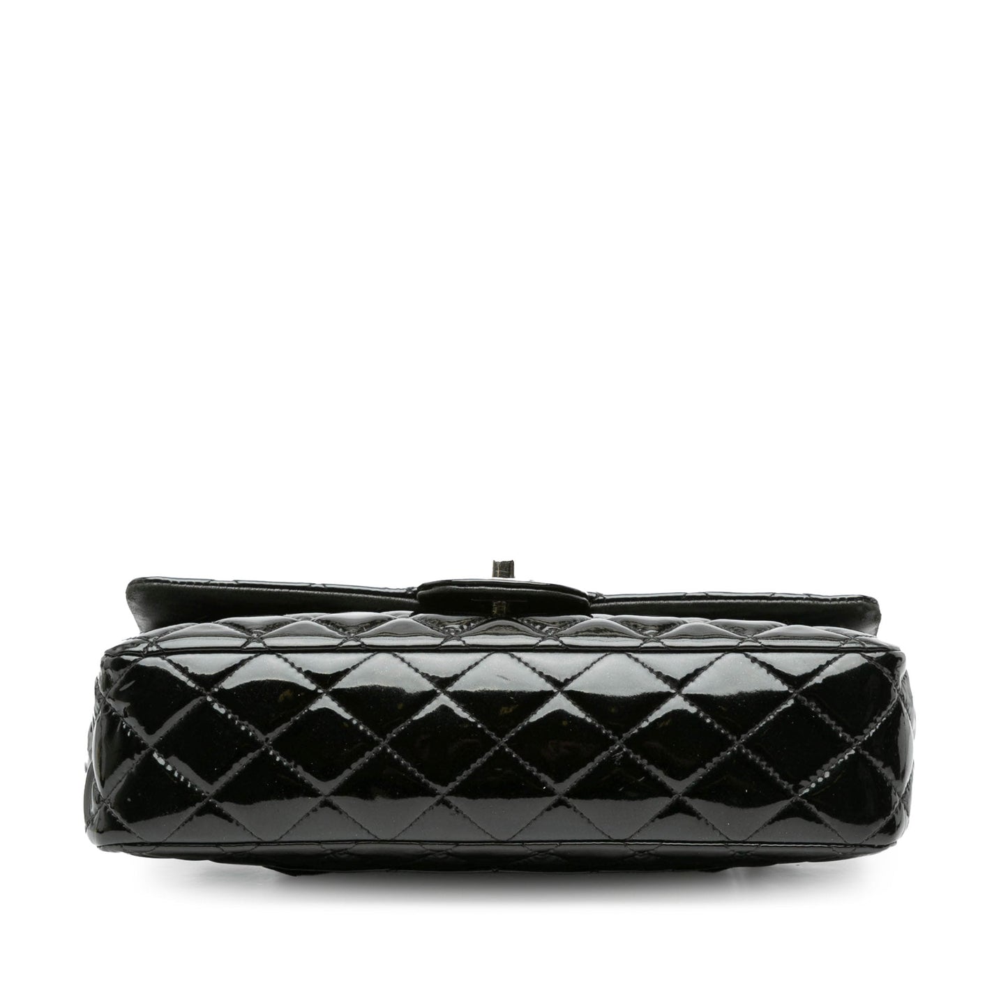 Black Chanel Medium Classic Patent Double Flap Shoulder Bag
