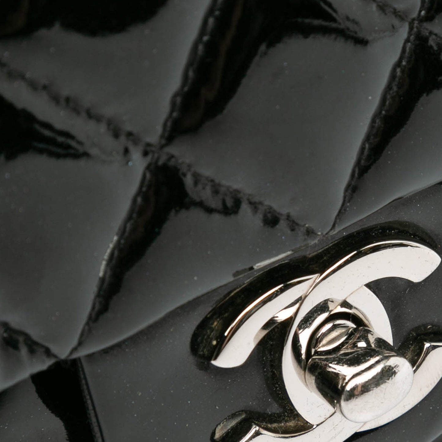Black Chanel Medium Classic Patent Double Flap Shoulder Bag