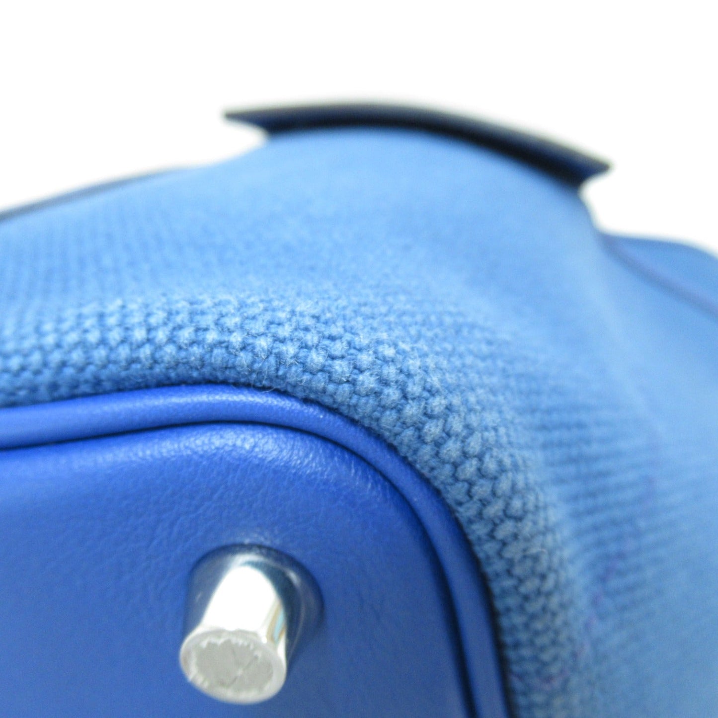 Hermes Picotin Lock Car Goat PM Blue Tote Bag Bag Leather Linen Tote Bag Blue