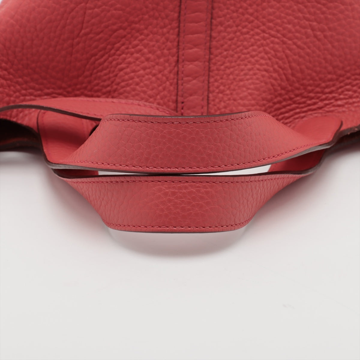Hermes Picotin Lock PM Clemence Red Silver G O2011 Open-key