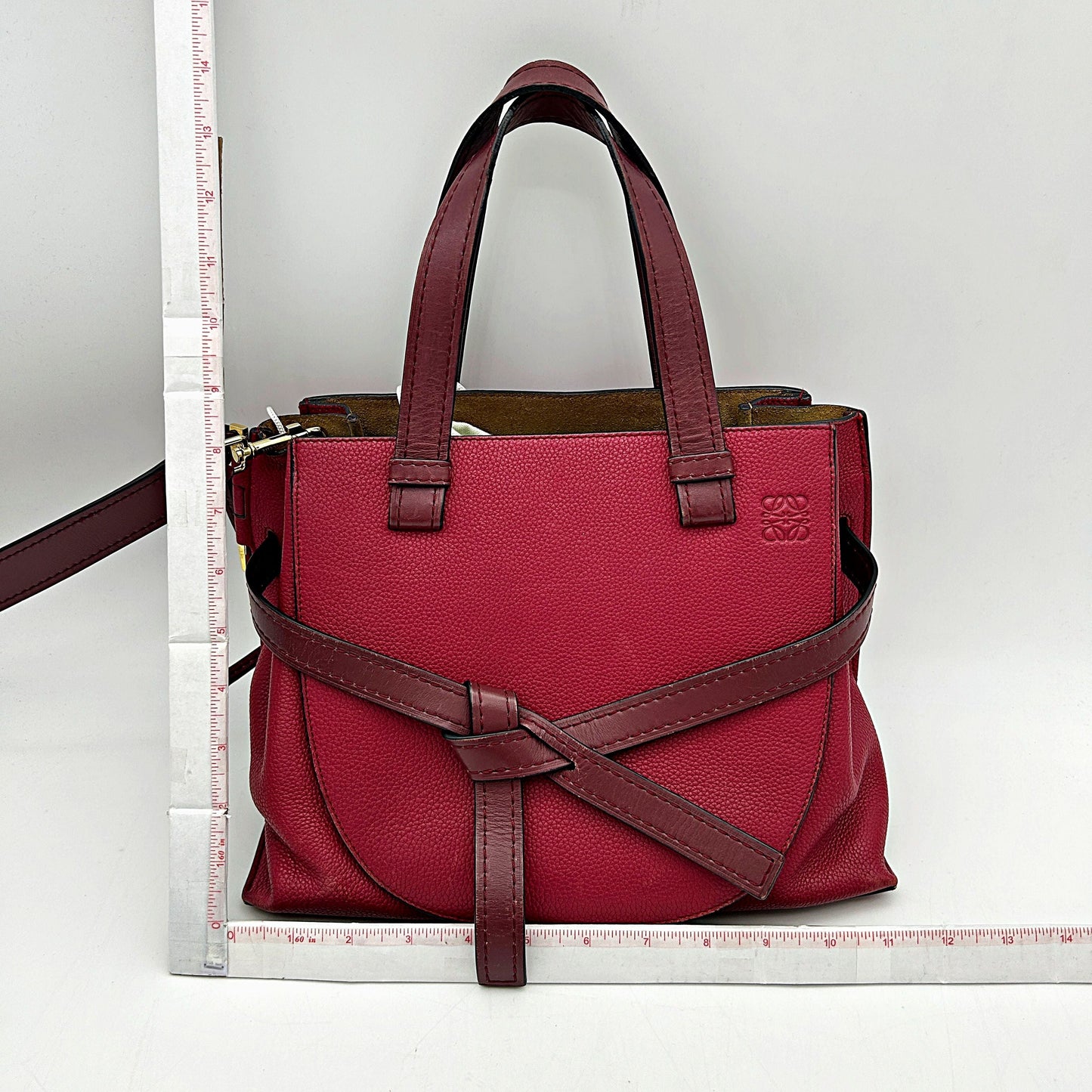 Loewe Mini Gate Top Handle Bag - Burgundy Handle Bags, Handbags LA26475