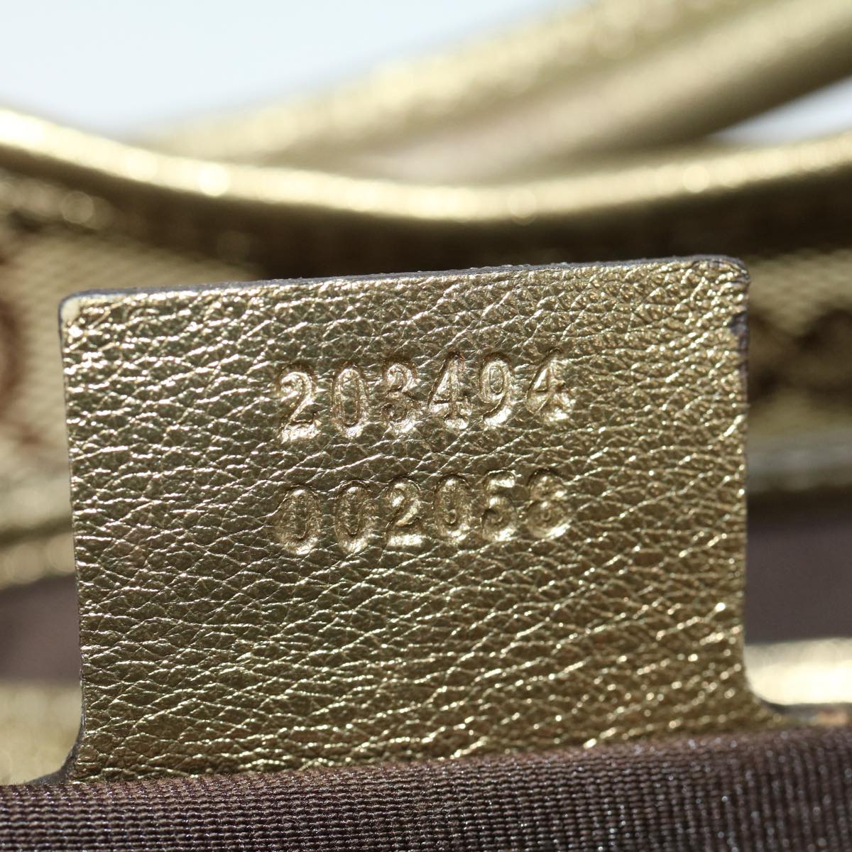 GUCCI GG Canvas Shoulder Bag Coated Canvas Beige Gold 30355