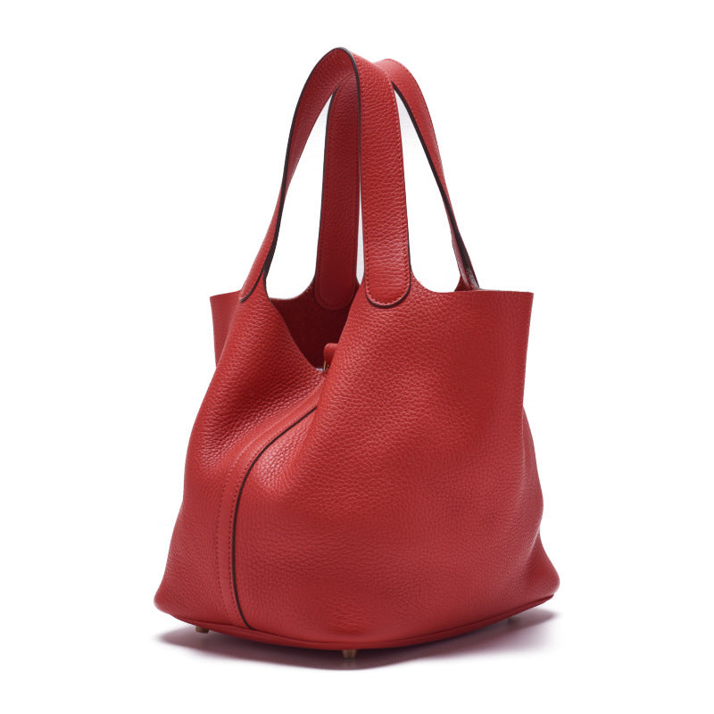 HERMES ERMES Picotin Lock MM Handbag al Clemence Rouge Handbag Handbag Ladies Handbags Hybrid 【French】【 Delivery】 Ladies Handbags Ladies Online