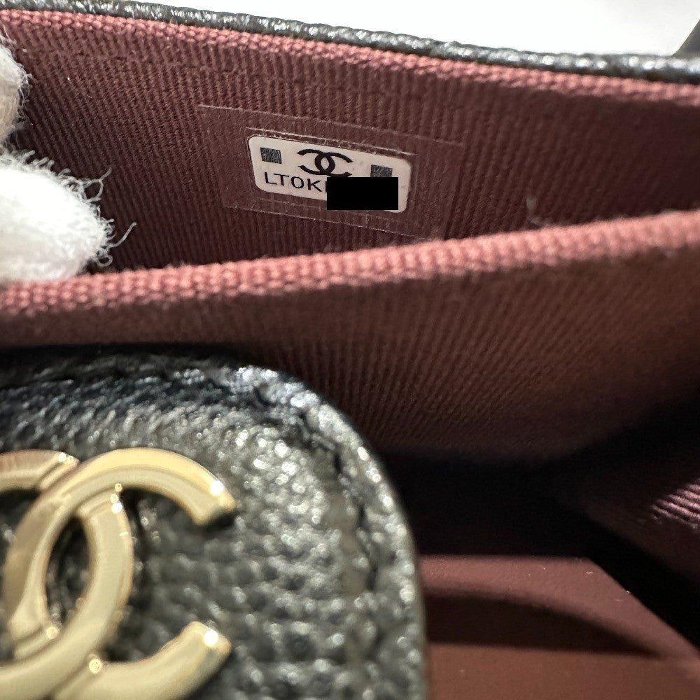 CHANEL Shoulder Bag AP0238 Caviar skin black COCO Mark Matrasse