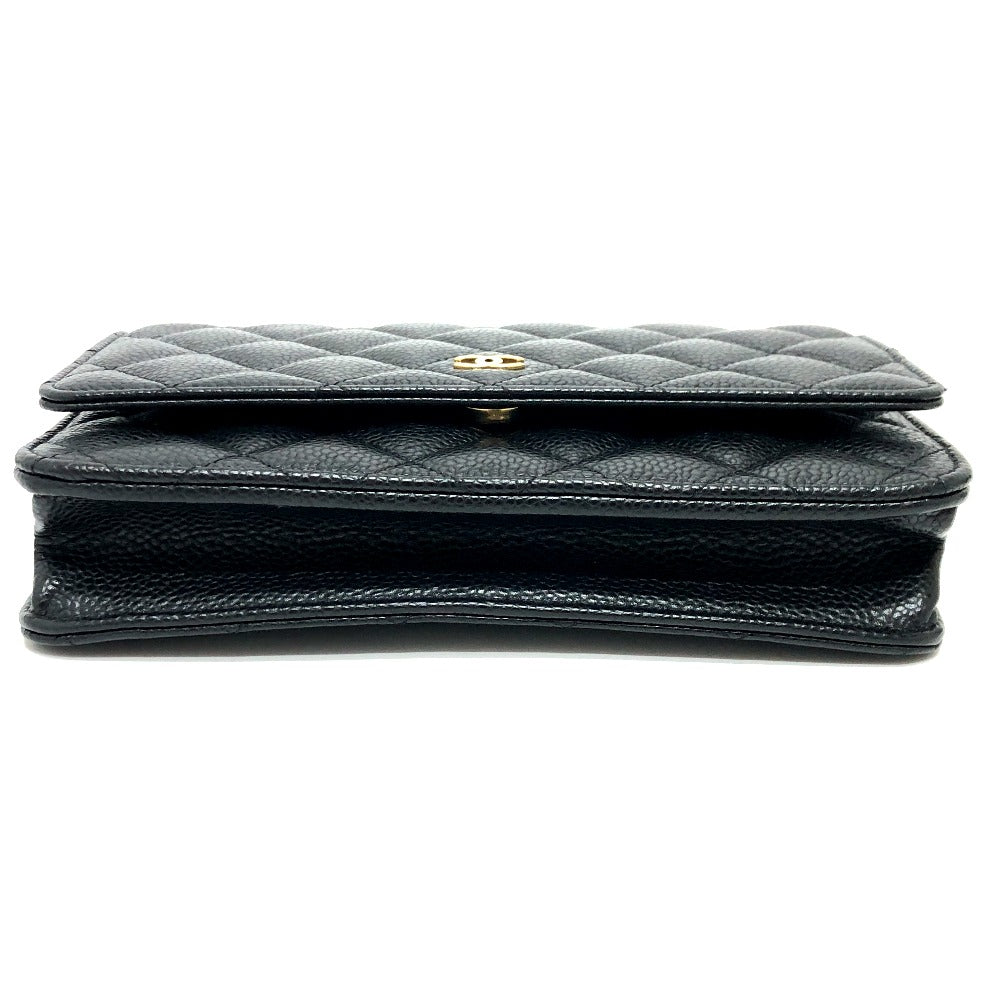 CHANEL Shoulder Bag AP0250 Caviar skin black COCO Mark Classic Long Wallet Purse Matrasse Chain wallet