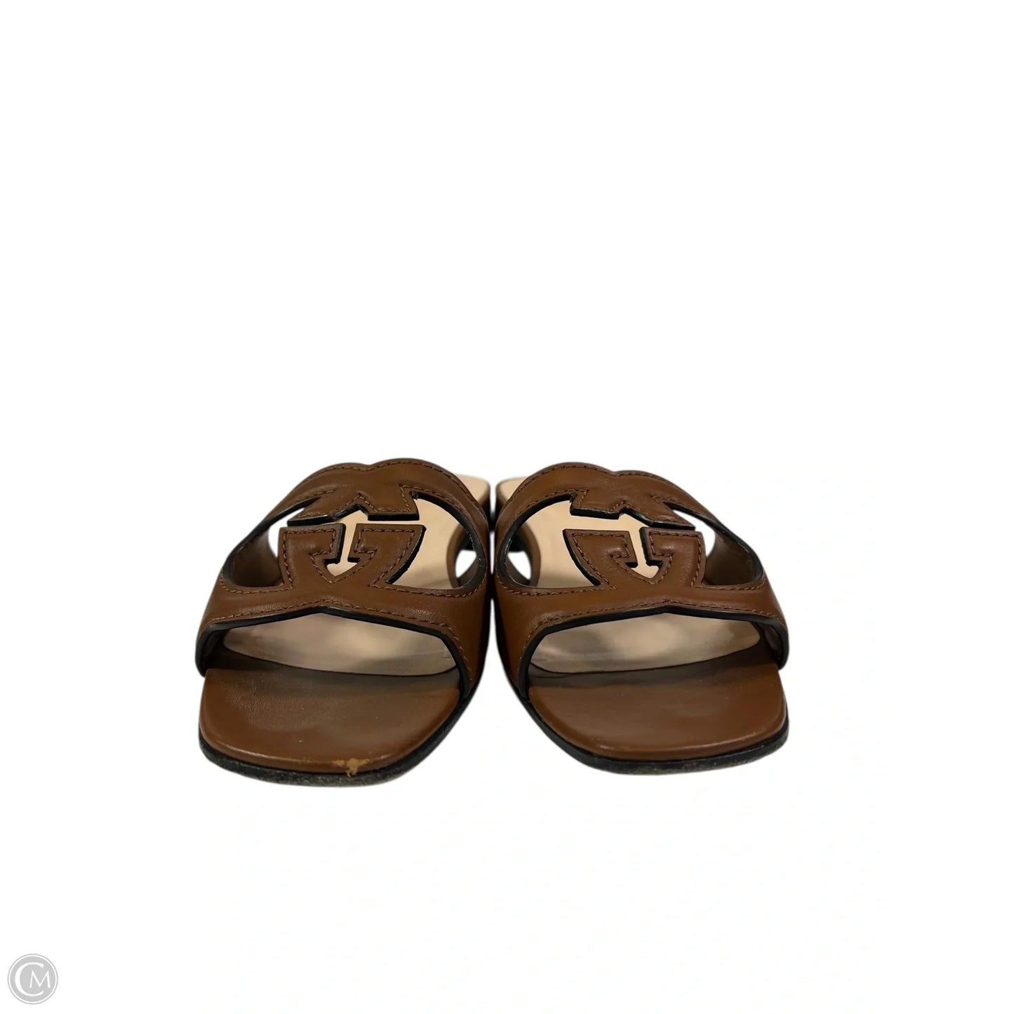 Sandals Luxury Designer By Gucci In Brown, Size: 7