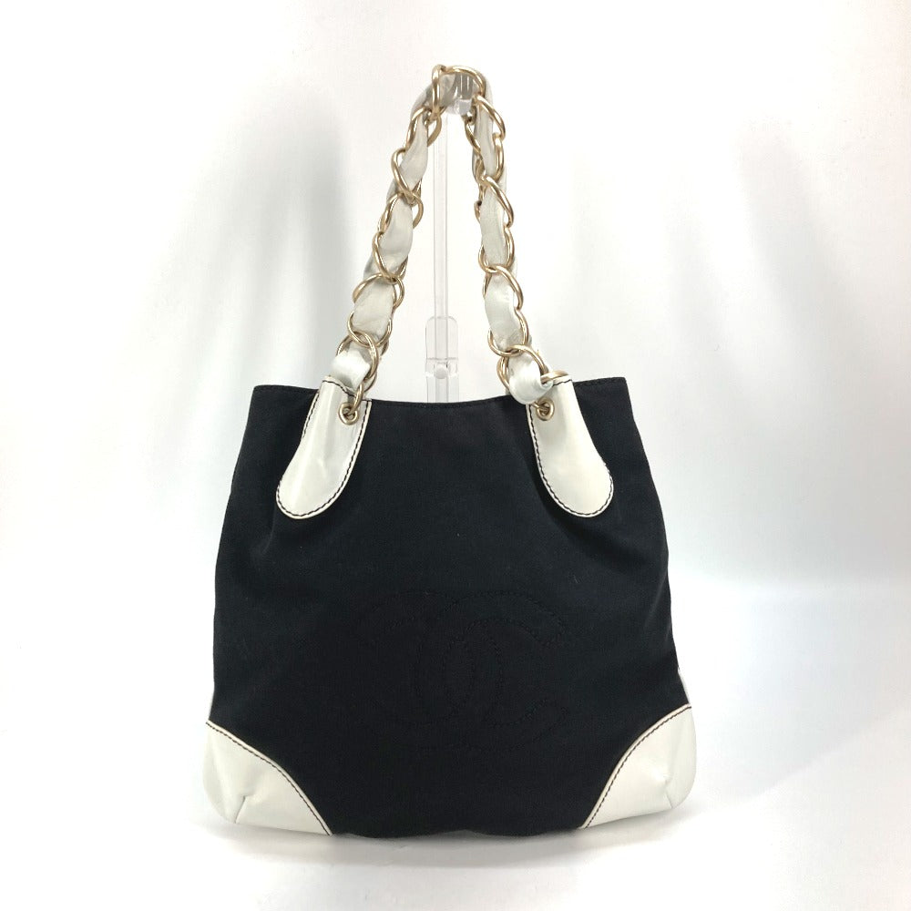 CHANEL Shoulder Bag Canvas / Leather black By color Big Coco Chain Women Used