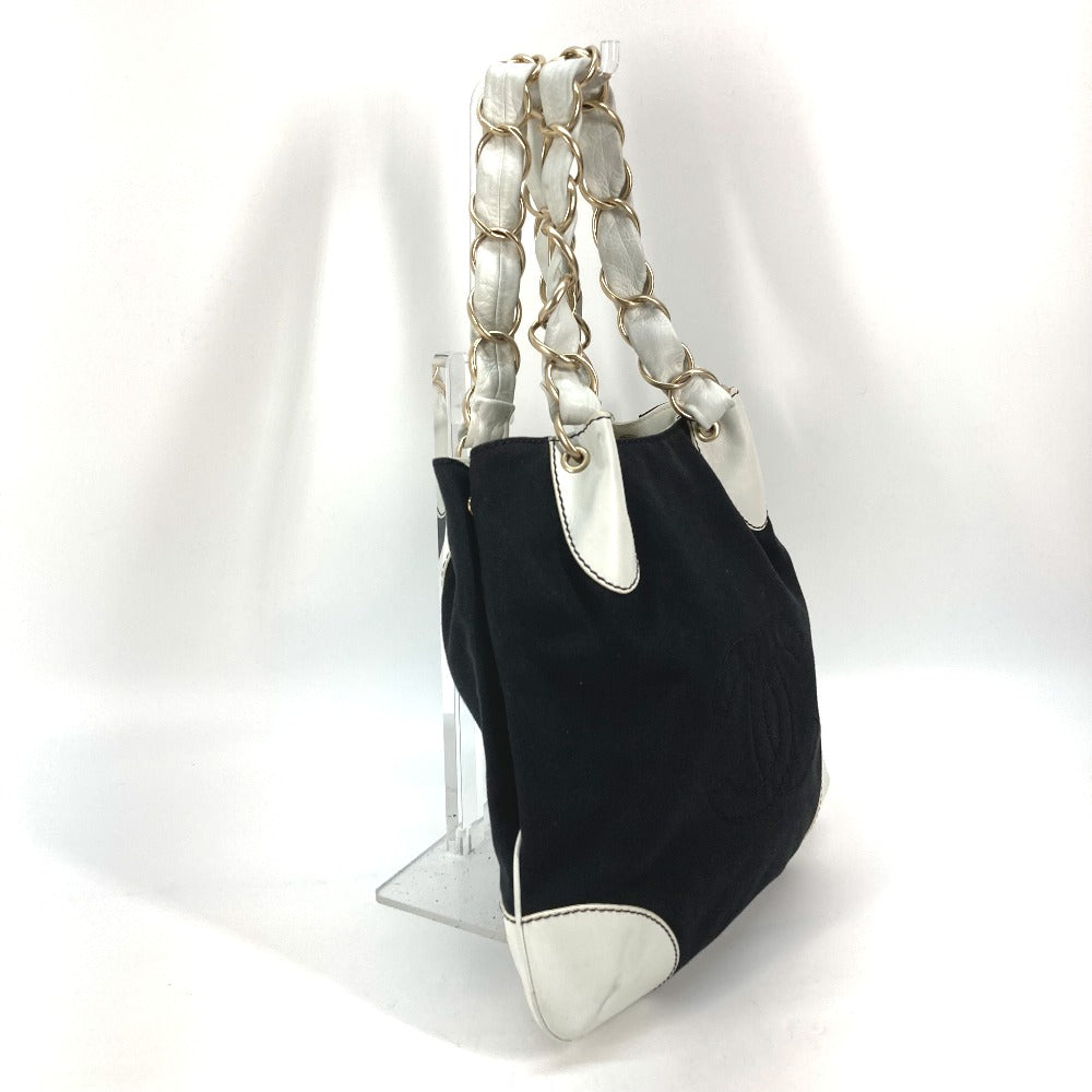 CHANEL Shoulder Bag Canvas / Leather black By color Big Coco Chain Women Used