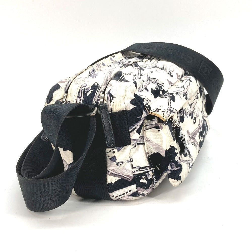 CHANEL Shoulder Bag canvas black Airline Women Used