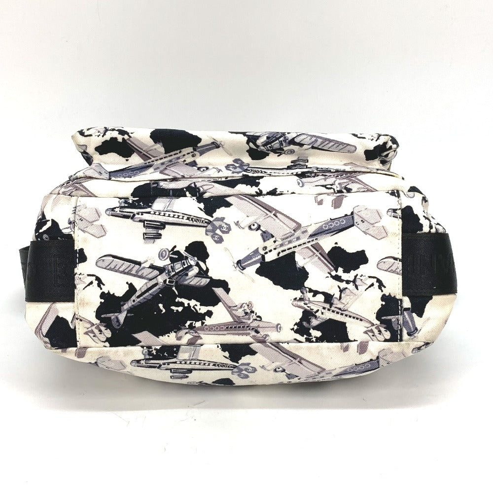 CHANEL Shoulder Bag canvas black Airline Women Used