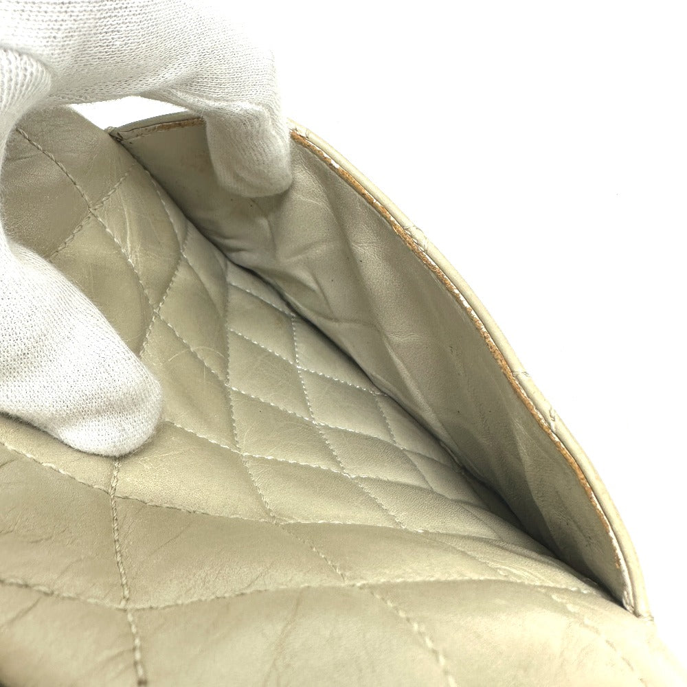 CHANEL Shoulder Bag A34317 leather white Cambon Line Cotton Club CC COCO Mark