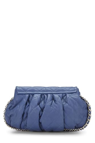 Chanel, Blue Quilted Calfskin Chain Around Shoulder Bag, Blue