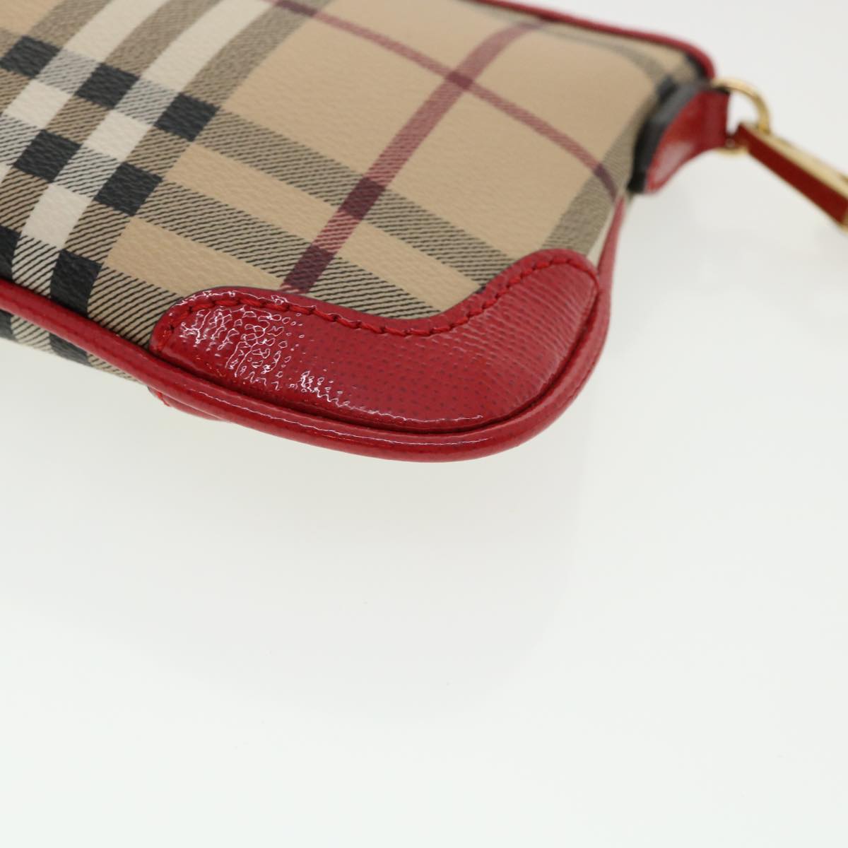 Burberry Nova Check Shoulder Bag PVC Leather bright rose 3910756 Auth 32762A