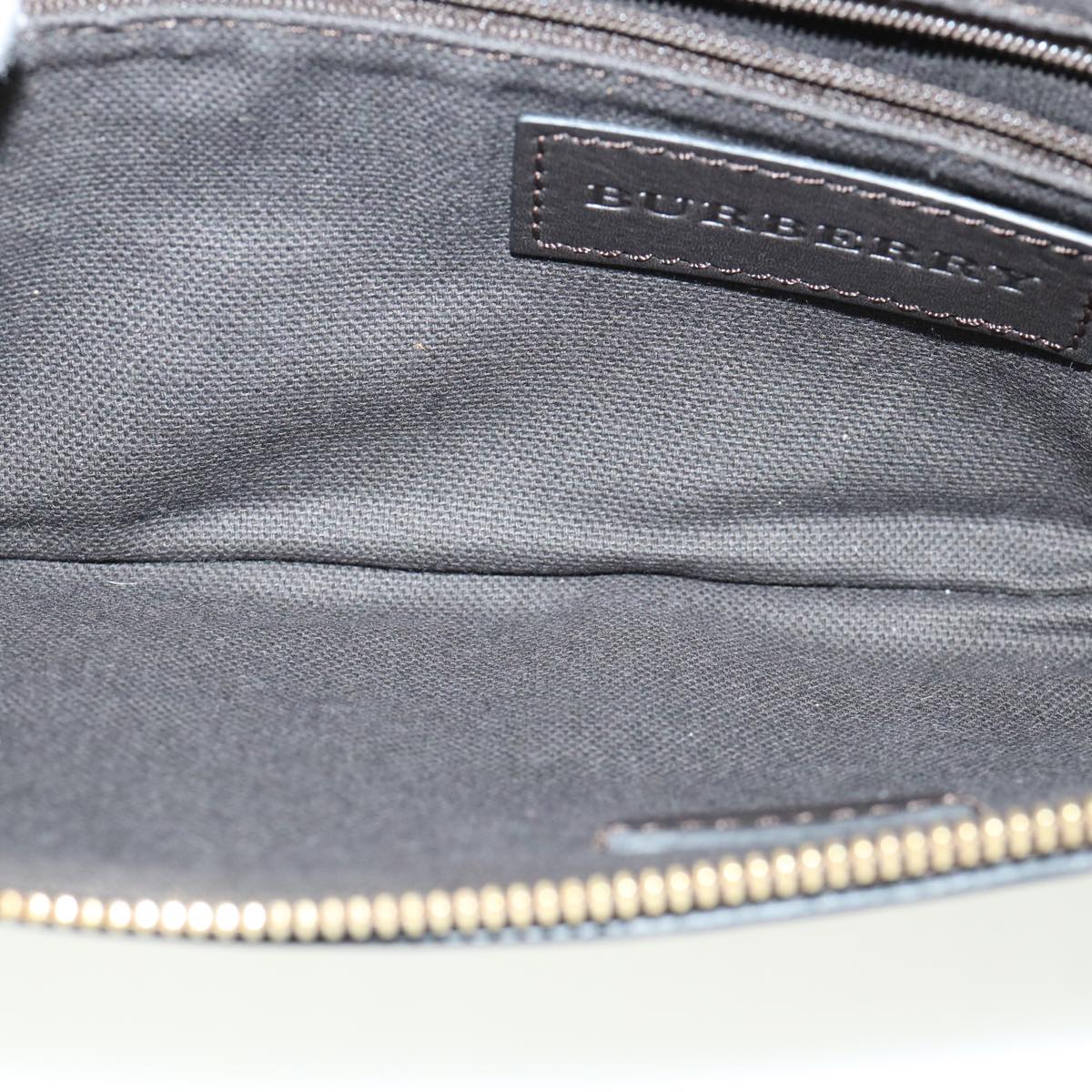 Burberry Nova Check Shoulder Bag Canvas Leather Beige Auth 32763A