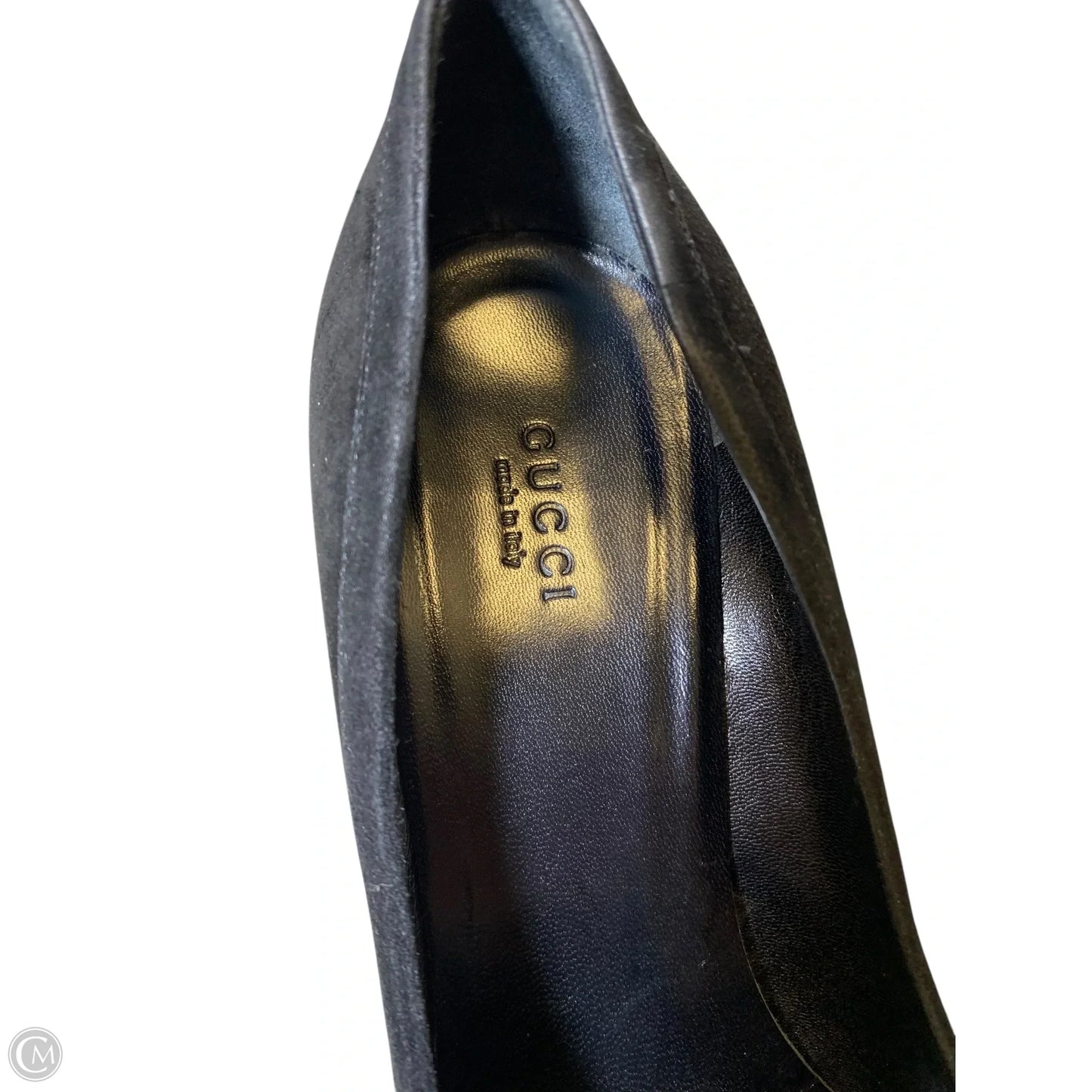 Shoes Luxury Designer By Gucci In Black, Size: 9
