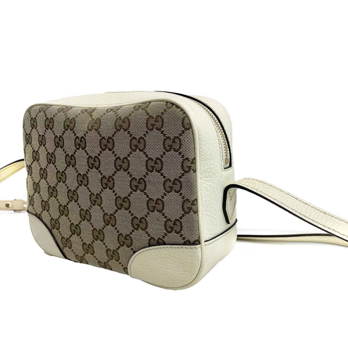 GUCCI Pristine Bree GG Canvas Ivory Disco Crossbody ssima Beige/White