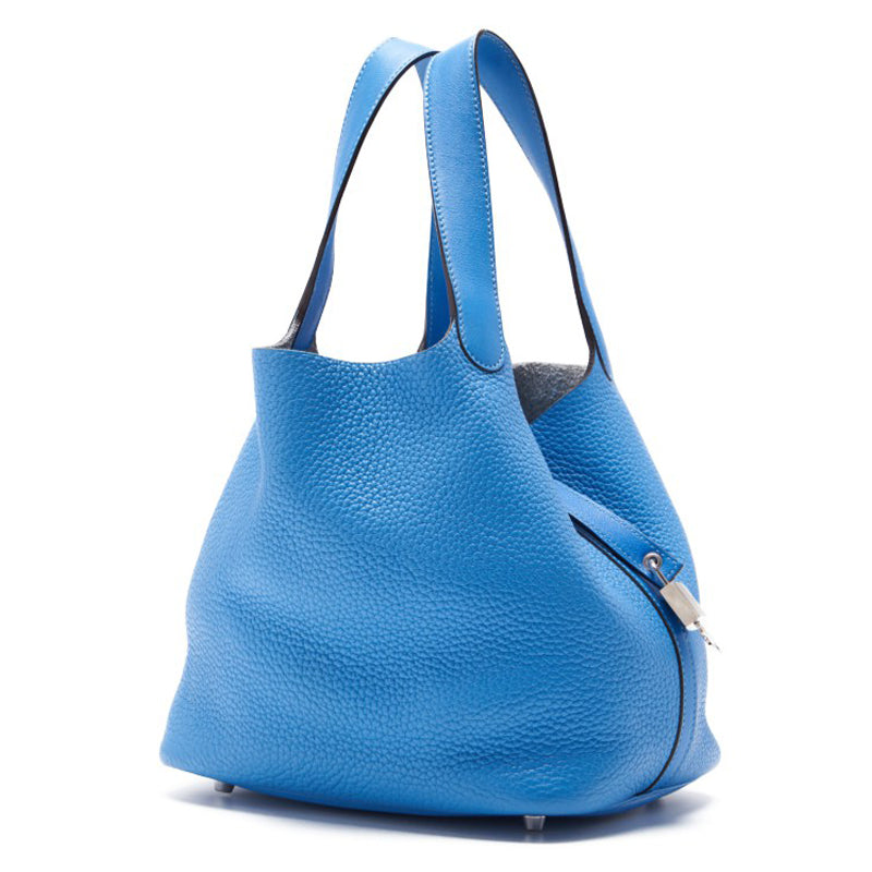 HERMES Picotin Lock MM Handbag Clemence Blue Paradise Blue Paradise Handbag Handbag Lady Handbag Hybrid 【 Ship】 Himalan Bookstore Online