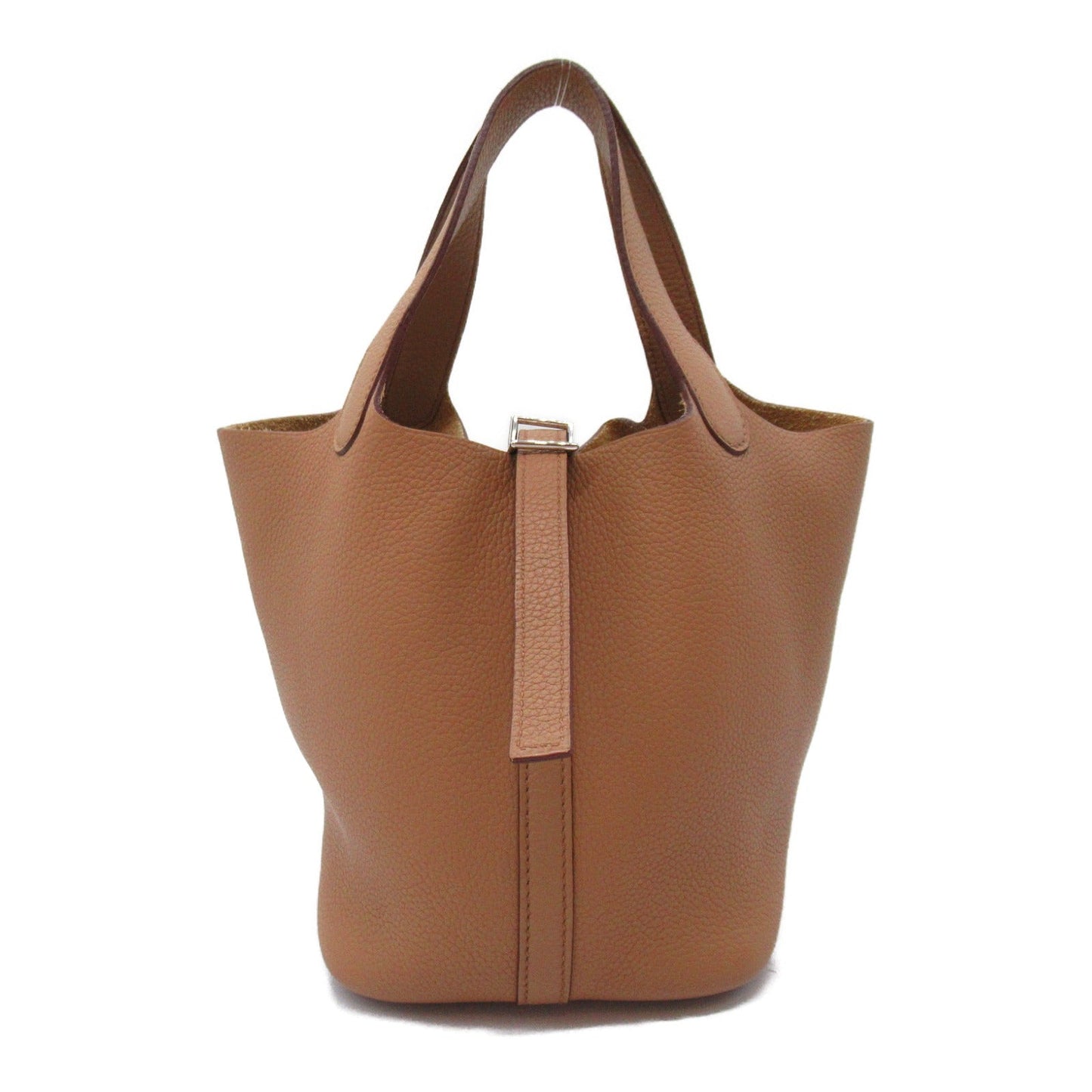 Hermes Picotin PM Biscuituit Handbag Bag Trio Clemence Brown