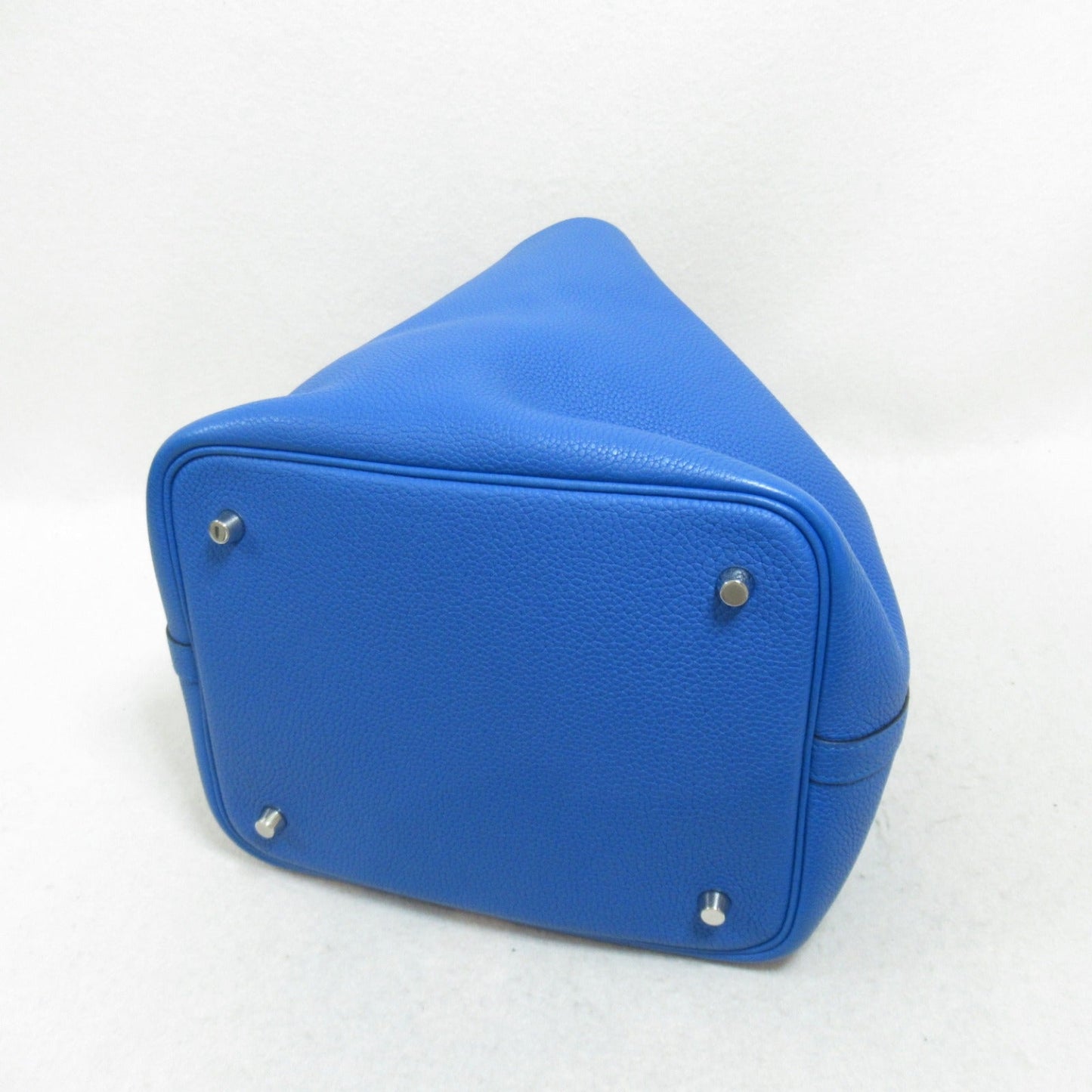 Hermes Picotin Lock MM konos Handbag Handbag Handbag Leather Trio Clemence Blue