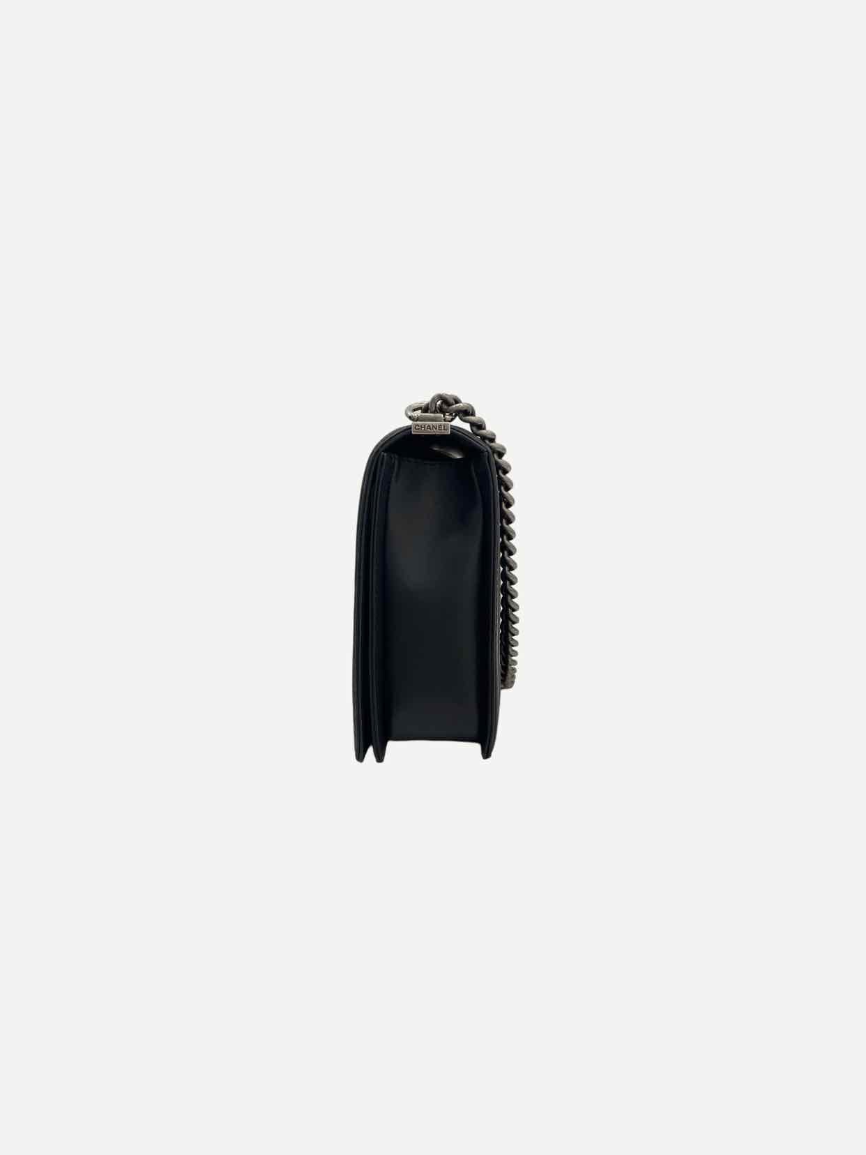 CHANEL Boy Black Quilted Shoulder Bag