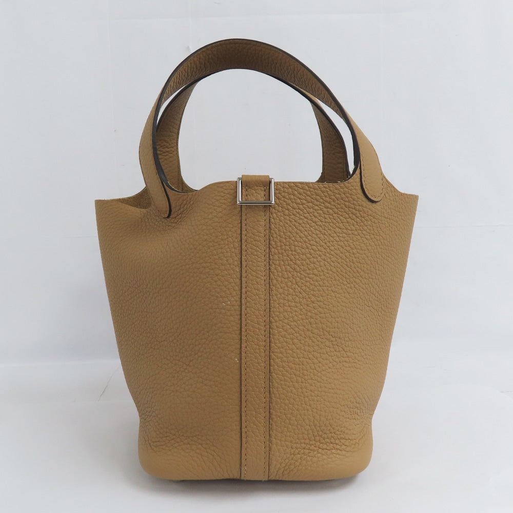 Hermes Picotin Lock PM 18 Chai clamens Silver U 2022 Manufacturing Handbag Leather Unisex Artwork Dutch Quality Woodwear