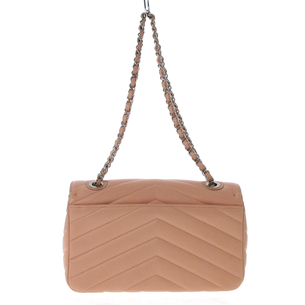 Chanel Chevron pink beige Shoulder bag