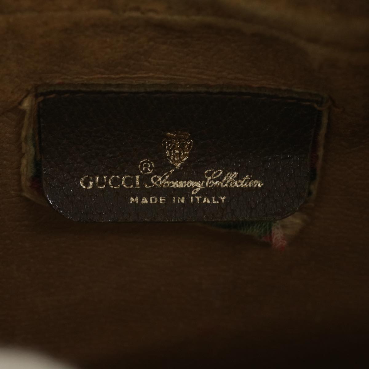 GUCCI Web Sherry Line GG Canvas Clutch Bag PVC Leather Beige Green 89 36428