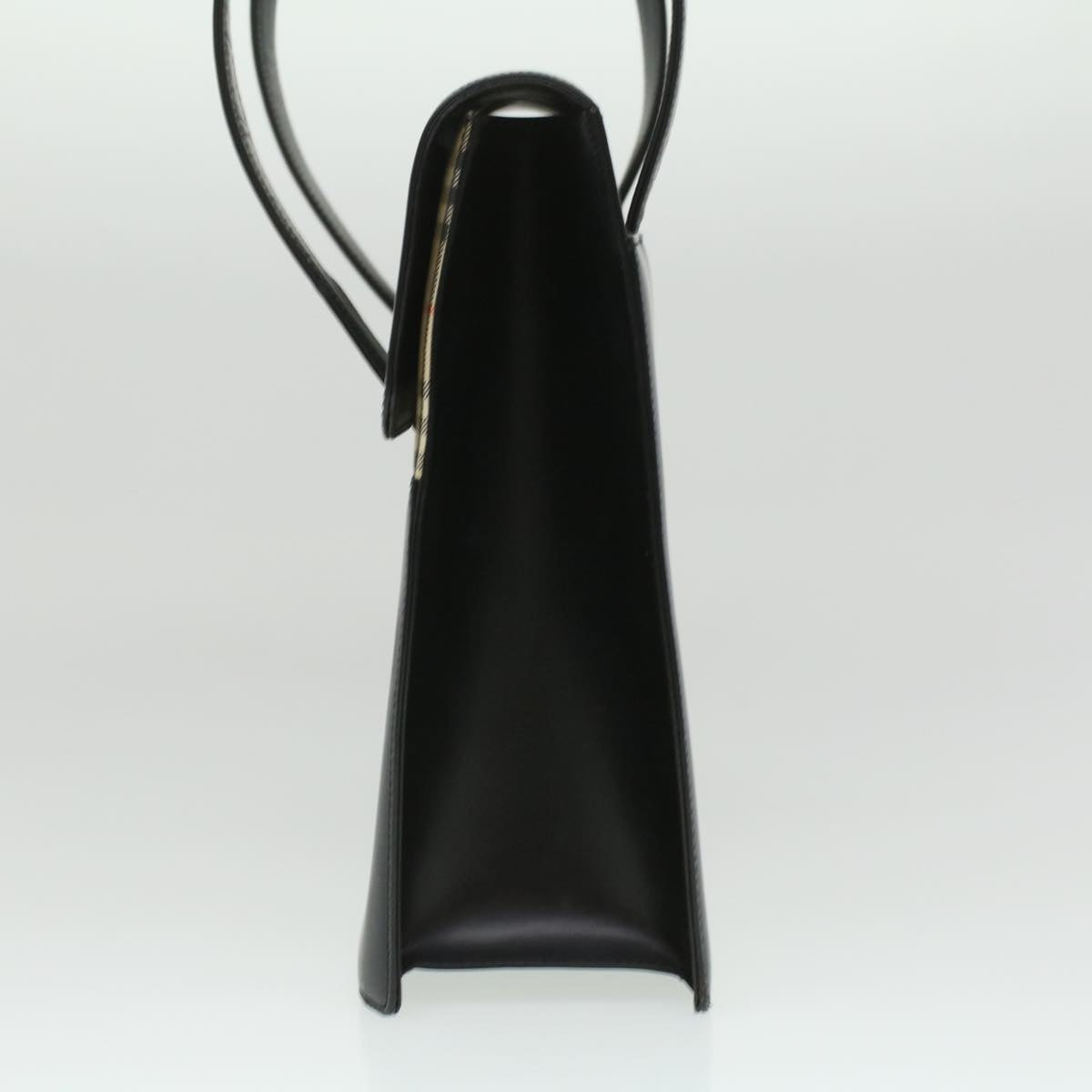 BurberrySs Shoulder Bag Leather Black Auth 36689