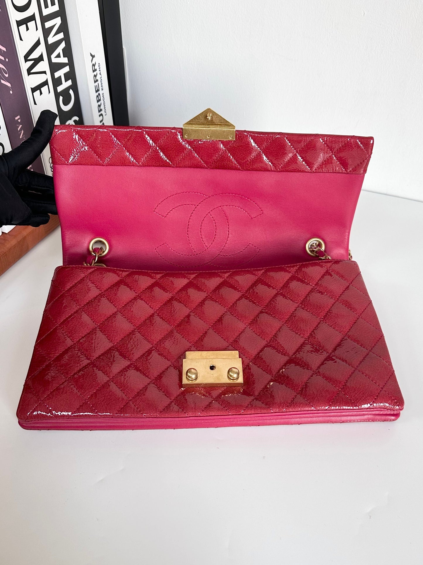 Chanel Pagoda Accordion Flap Bag - Red Shoulder Bags, Handbags #E