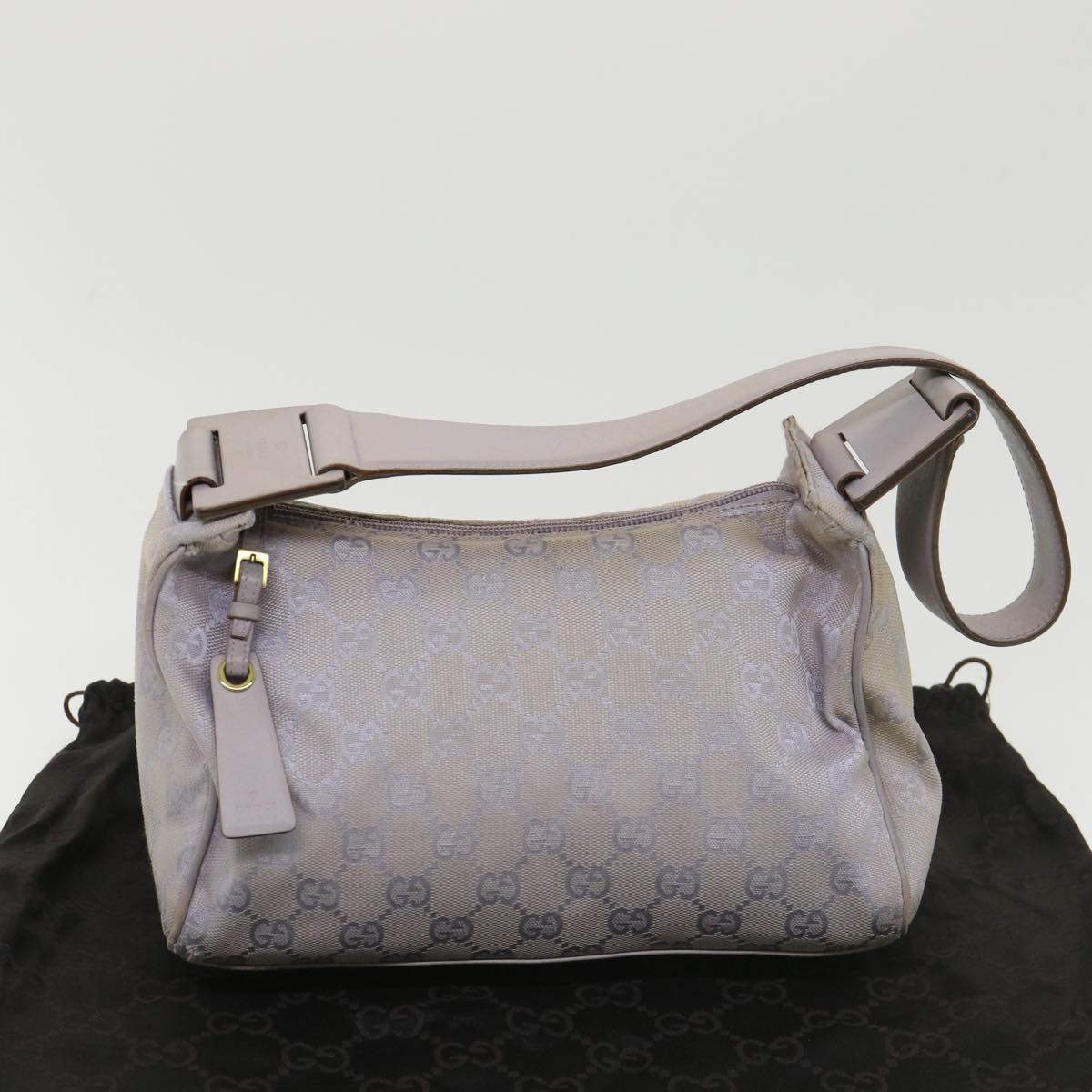 GUCCI GG Canvas Shoulder Bag Purple 92699 39197
