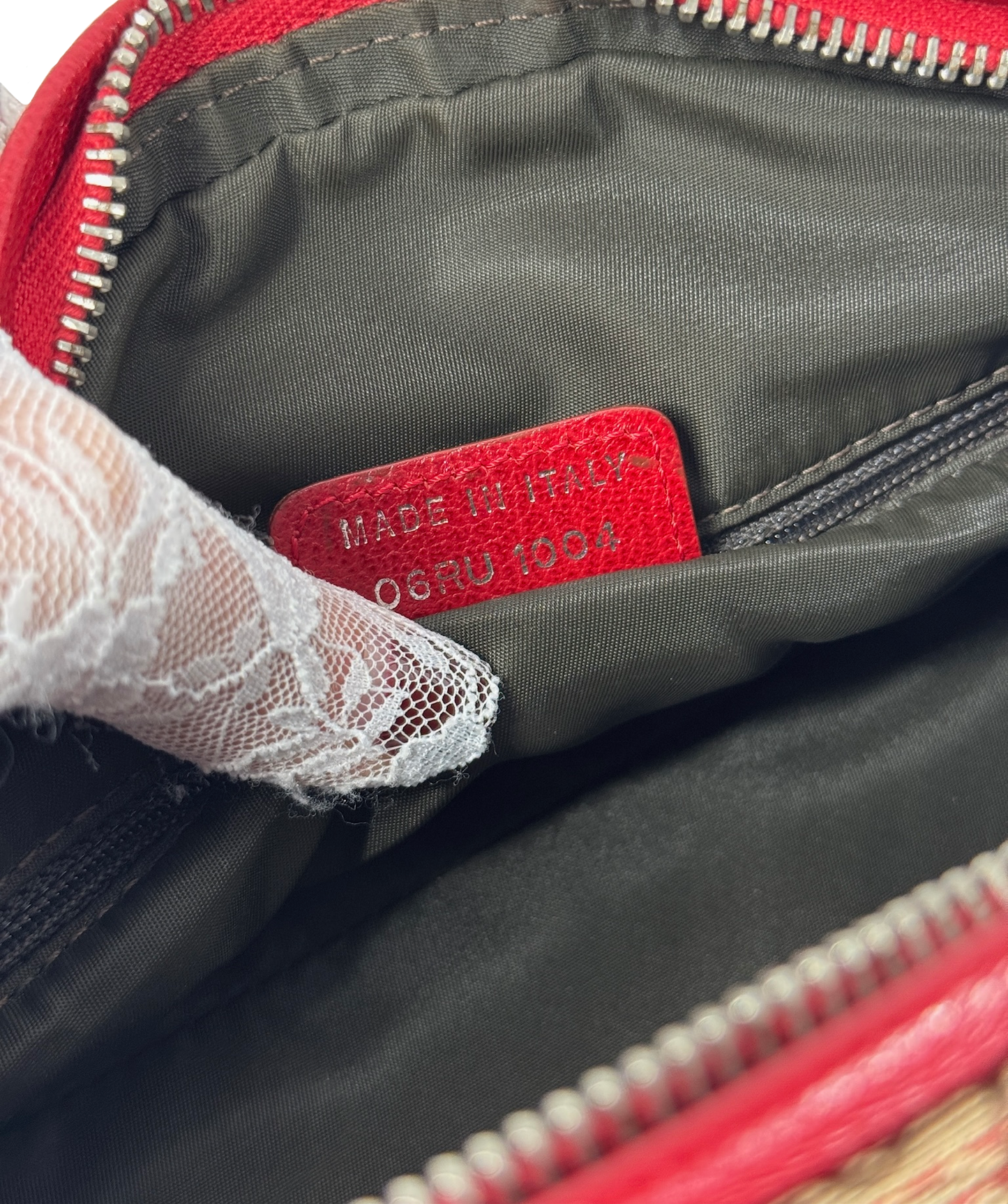 Dior Vintage 2004 Rasta Trotter Monogram Canvas Half Moon Shoulder & Crossbody Bag