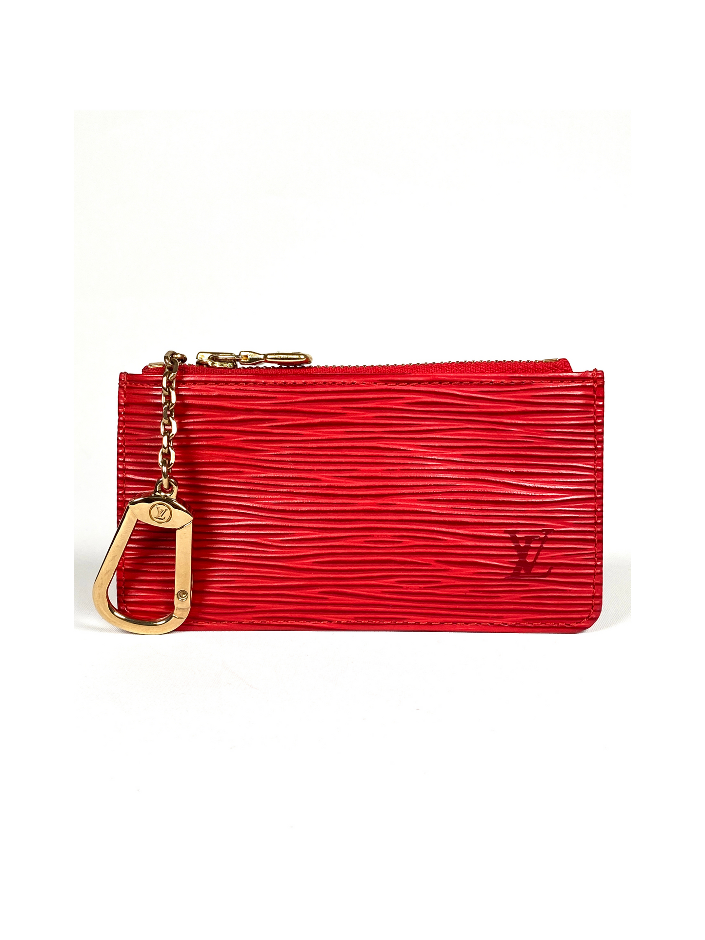 LOUIS VUITTON - ROUGE EPI LEATHER POCHETTE CLES