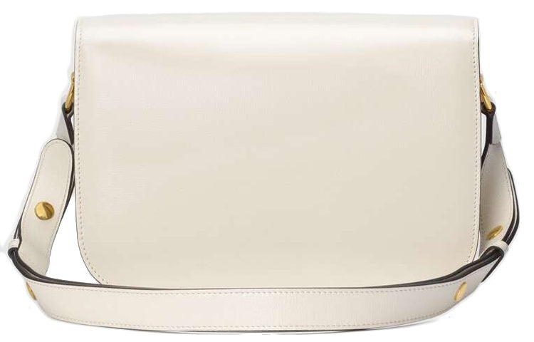 (WMNS) Gucci Horsebit 1955 Retro Gold buckle Leather Shoulder Messenger Bag Small White Classic 602204-1DB0G-9022