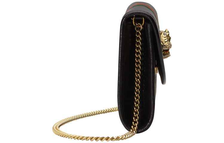 (WMNS) GUCCI Rajah SeriesClutch Chain Single Shoulder Bag mini Black 573797-0OLHX-8389