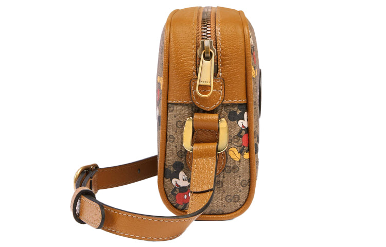 (WMNS) Gucci x Disney Mickey Prints Single Shoulder Bag Light Brown 602536-HWUBM-8559