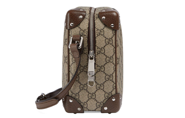 GUCCI Leather Detail Shoulder Bag Beige Ebony 626363-92TDN-8358