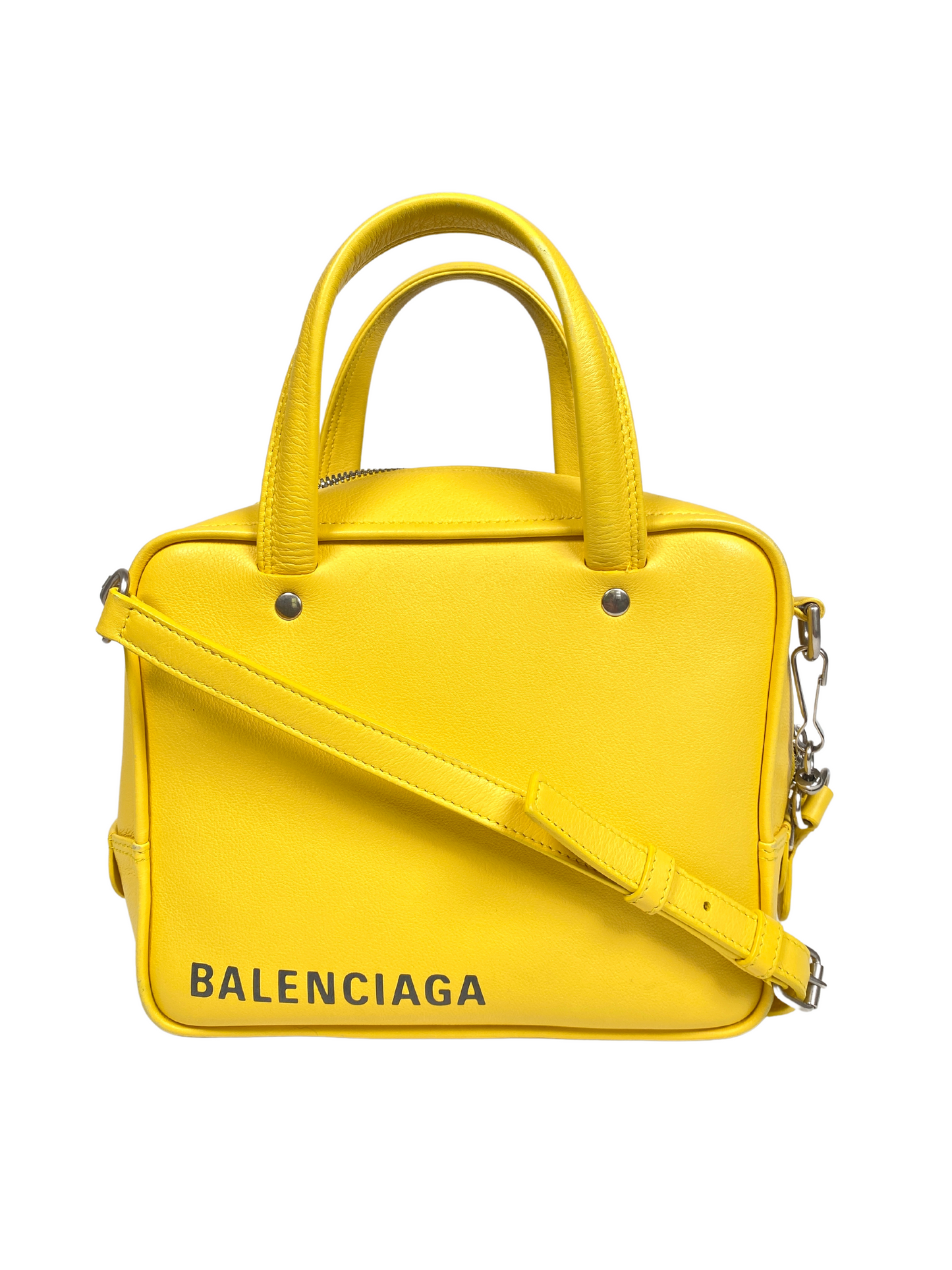 BALENCIAGA - TRIANGLE SQUARE XS BAG IN YELLOW