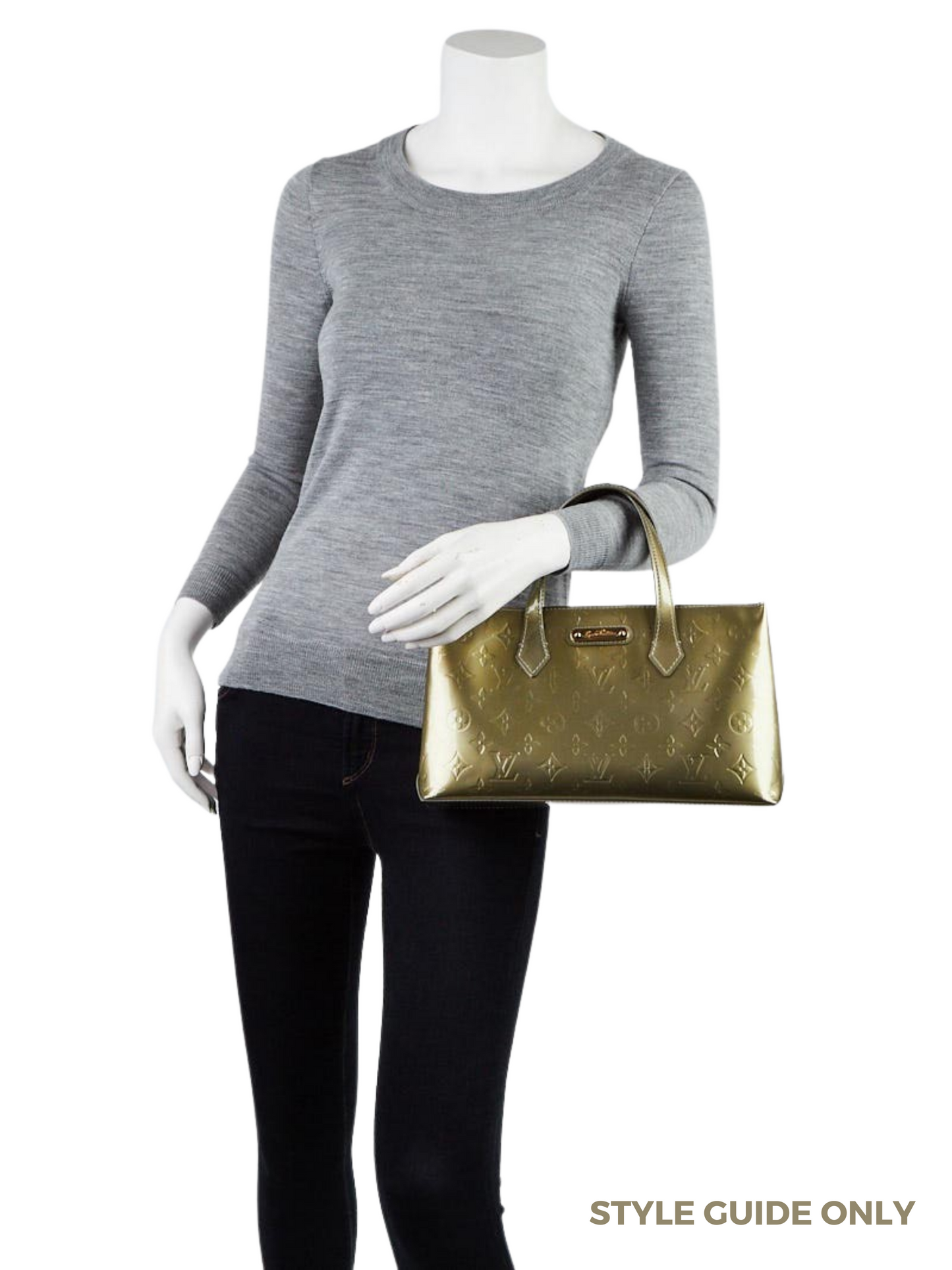 LOUIS VUITTON - WILSHIRE PM IN VERT BRONZE MONOGRAM VERNIS