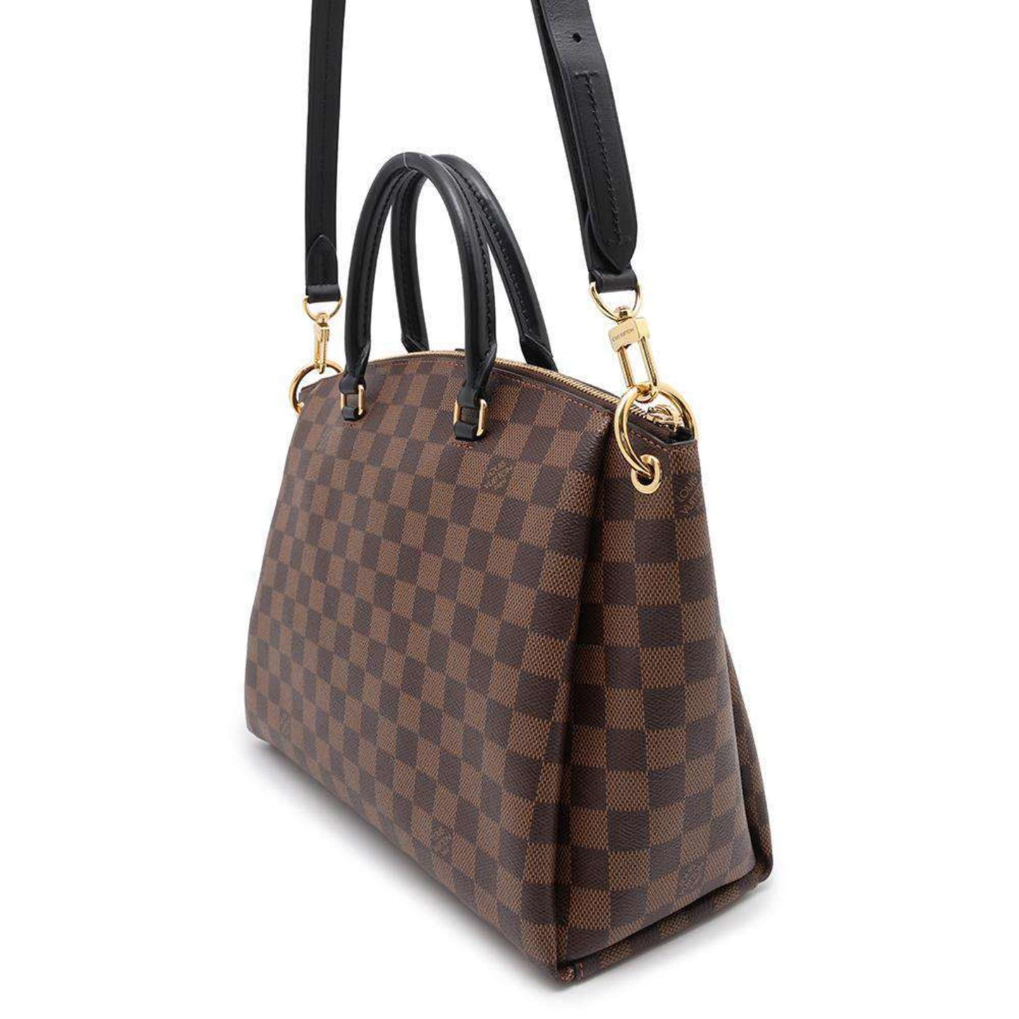 Louis Vuitton Damier Canvas Ebene Noir Damier Canvas Shoulder Bag Tote Bag