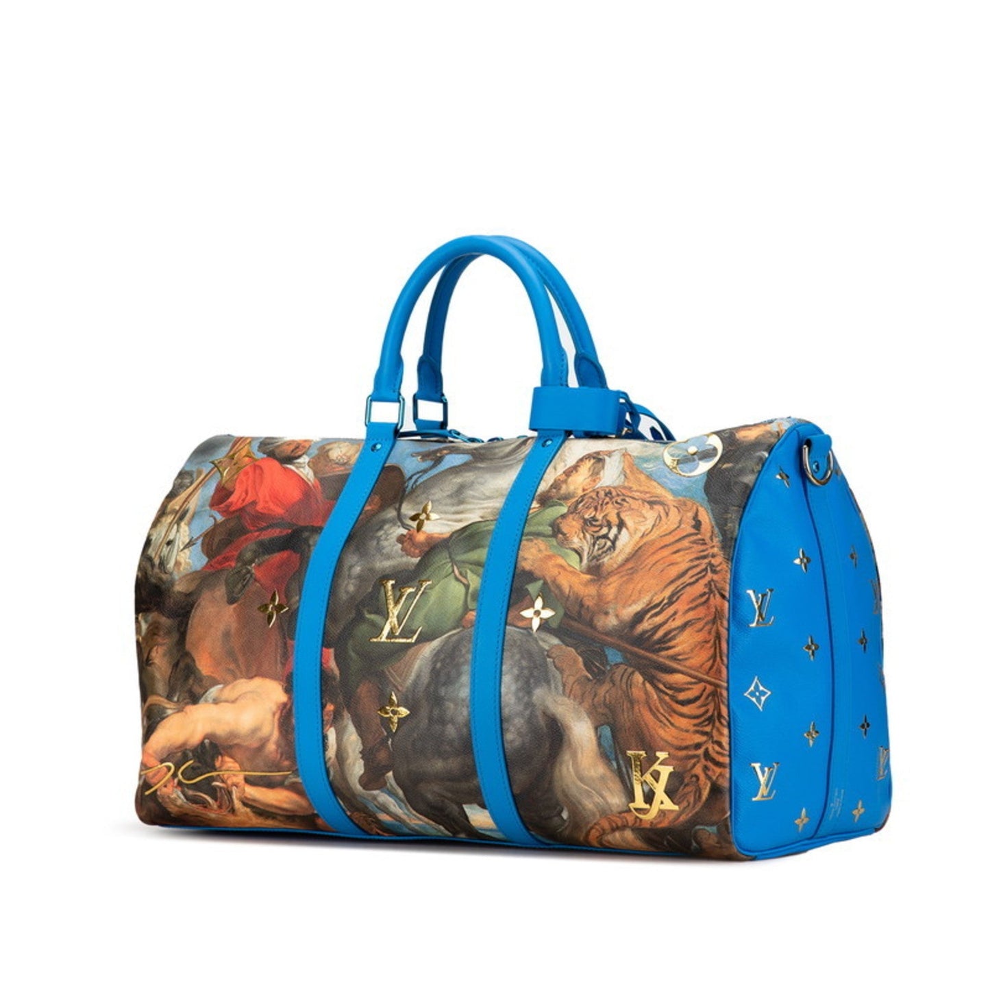 Louis Vuitton blue Pvc Leather Boston Bag Shoulder Bag