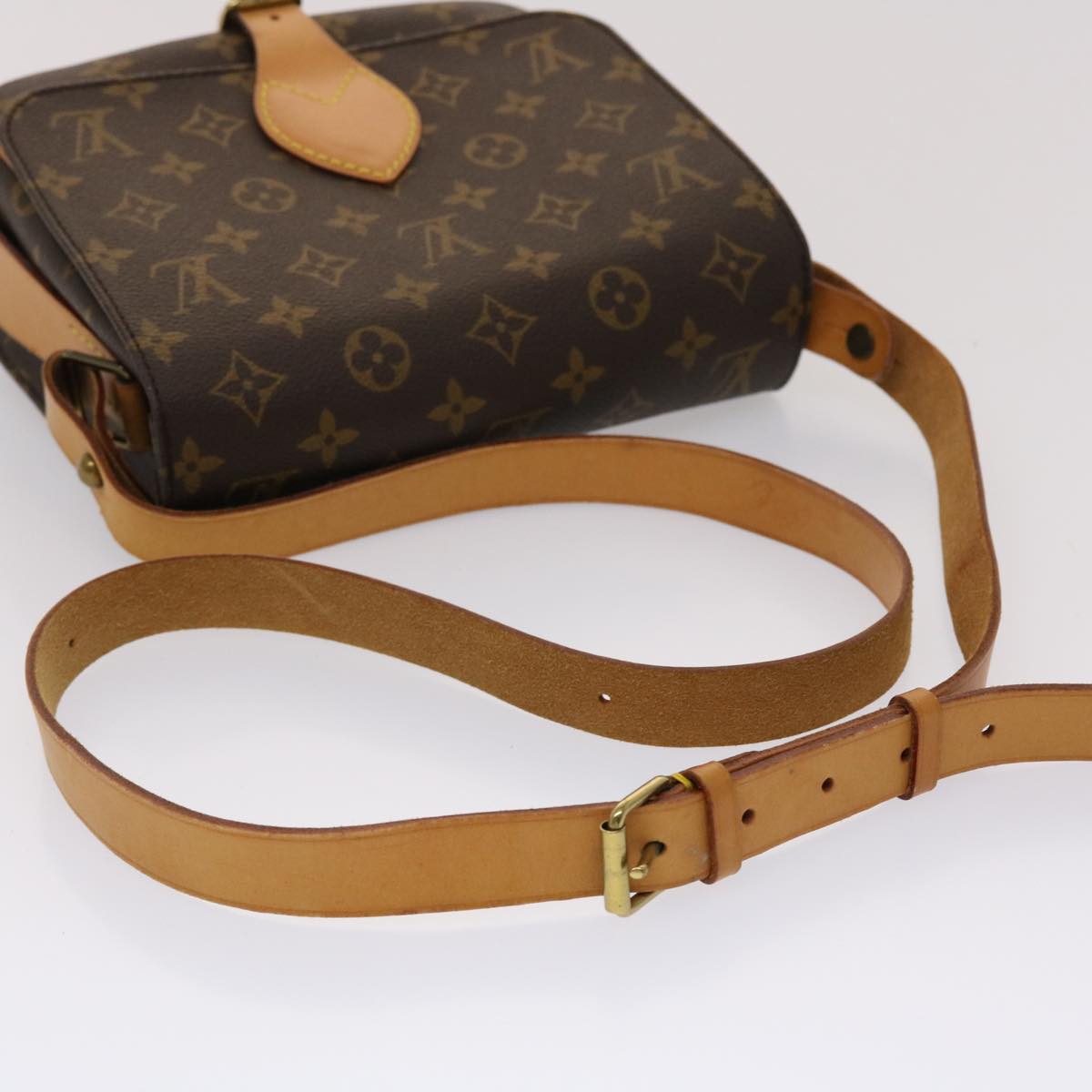 LOUIS VUITTON Monogram Cartouchiere MM Shoulder Bag M51253 LV Auth 43460